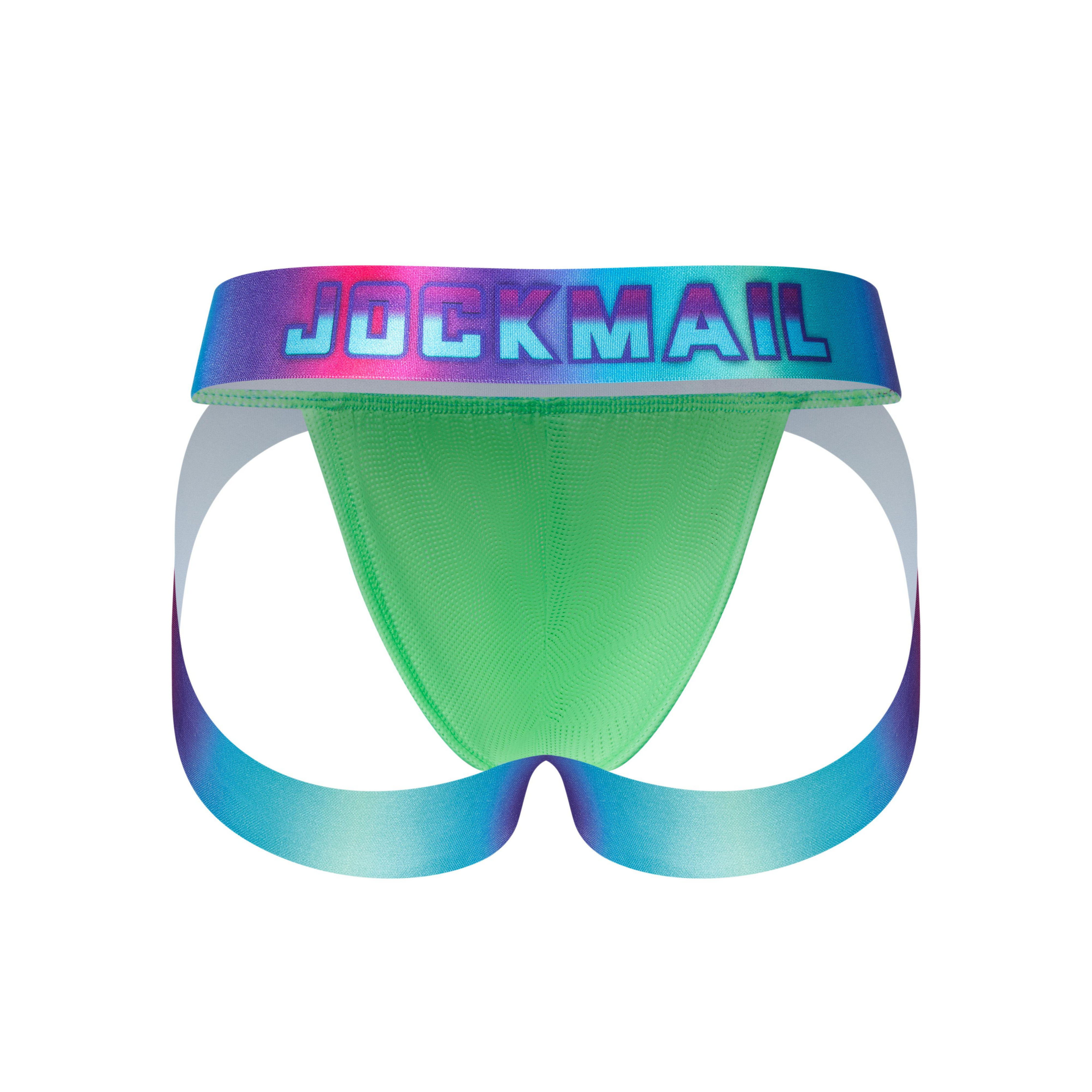 Men's JOCKMAIL JM256 - Neon Retro Iridescent Jockstrap