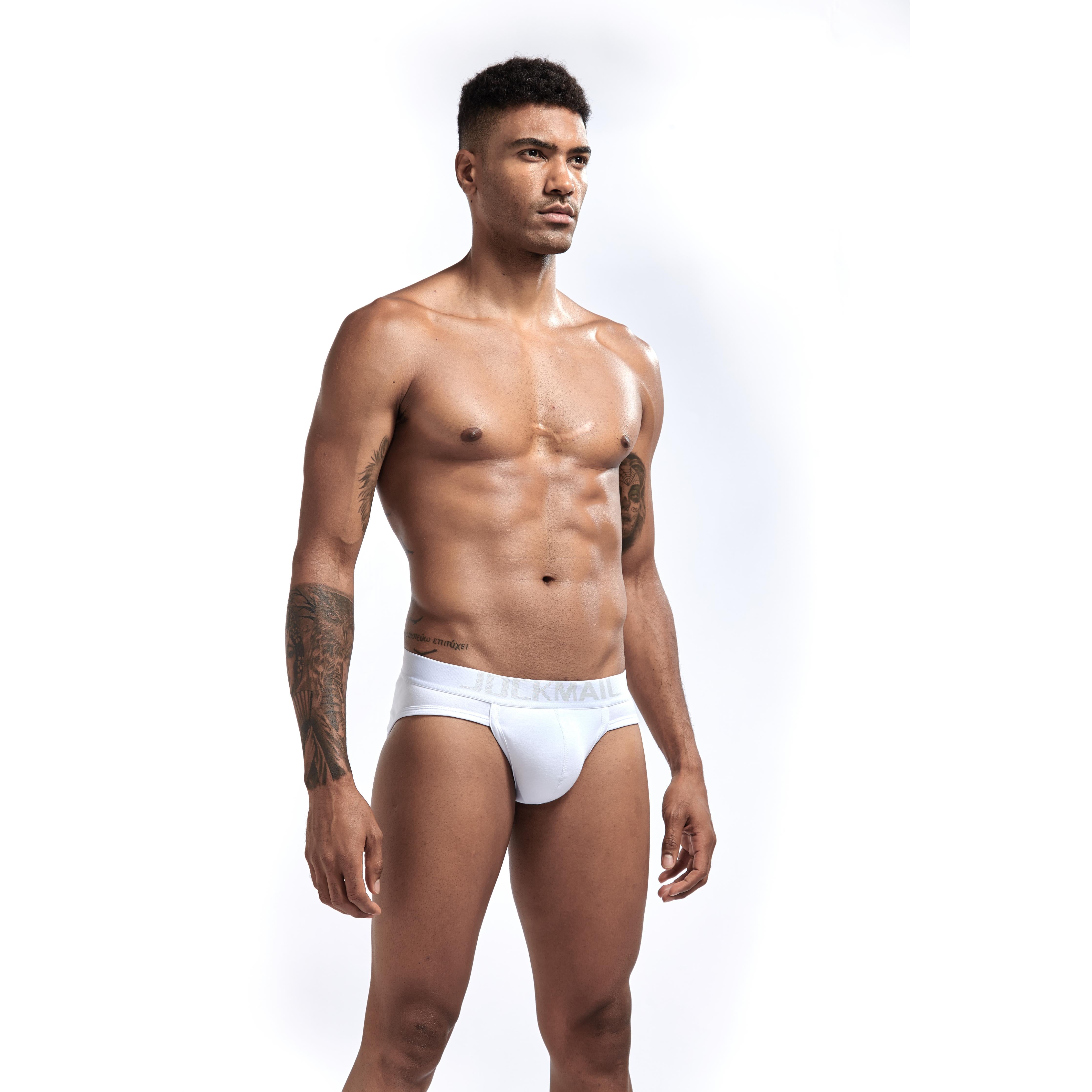 Men's JOCKMAIL JM360 Brief - Black - Grey - White