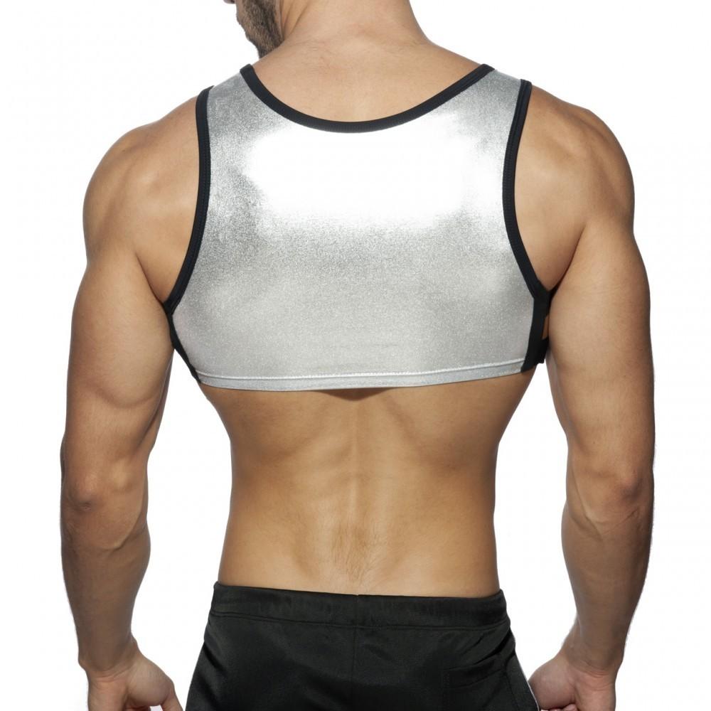 Men's JOCKMAIL JM999 - Full Back Shiny Gold/Silver Harness