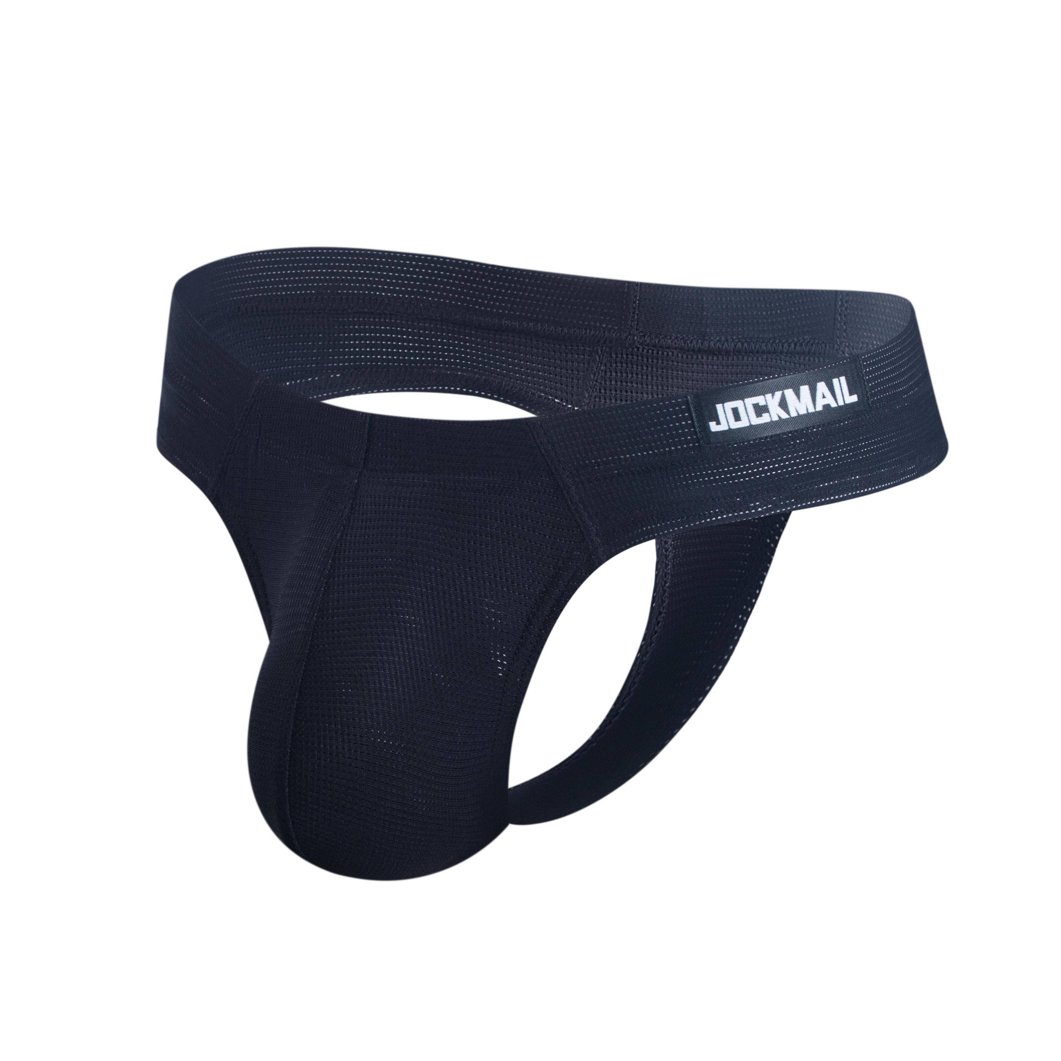 Men's Jockmail JM296 - Monochromatic Mesh Thong - JOCKMAIL