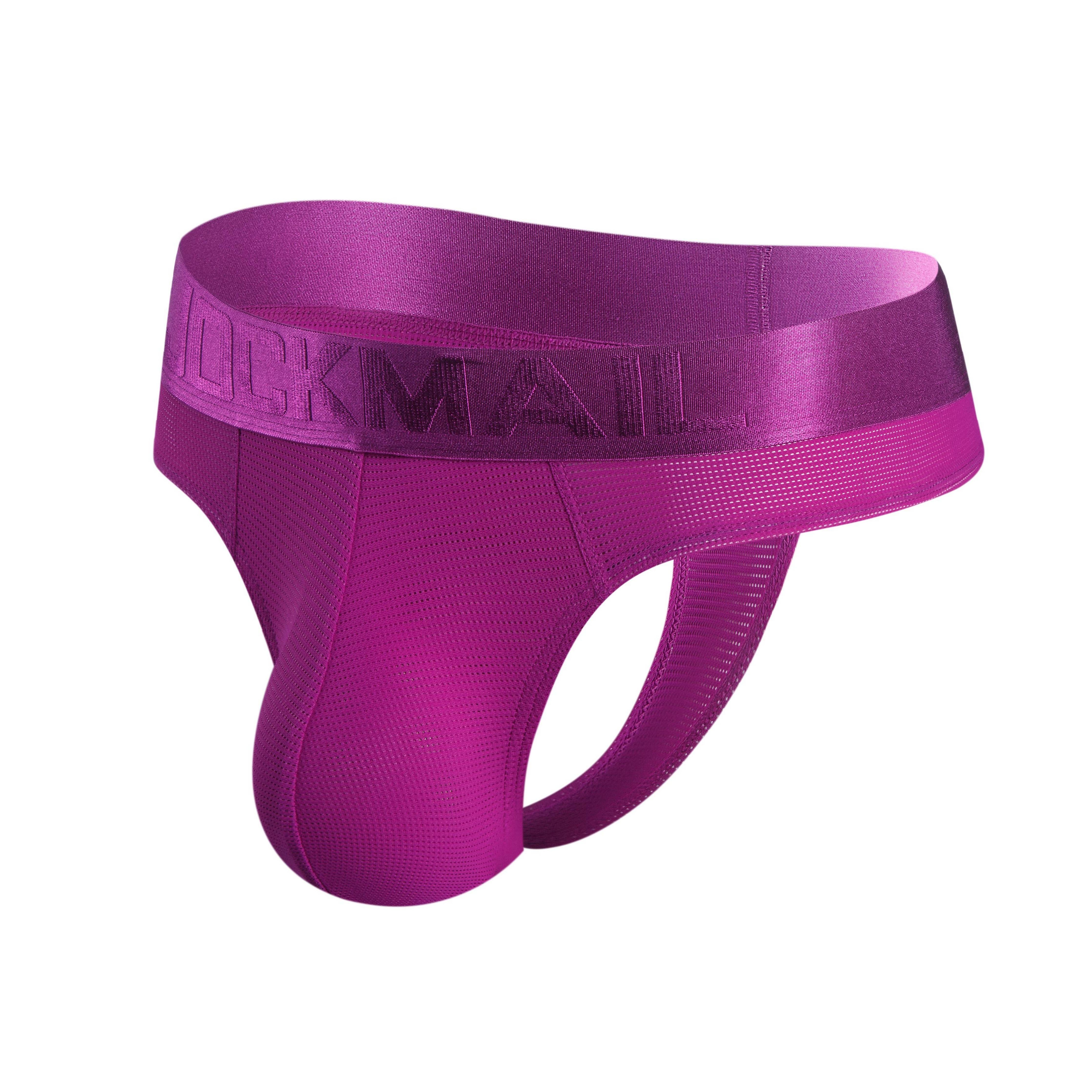 Men's Jockmail JM297 - Monochromatic Mesh Thong - JOCKMAIL