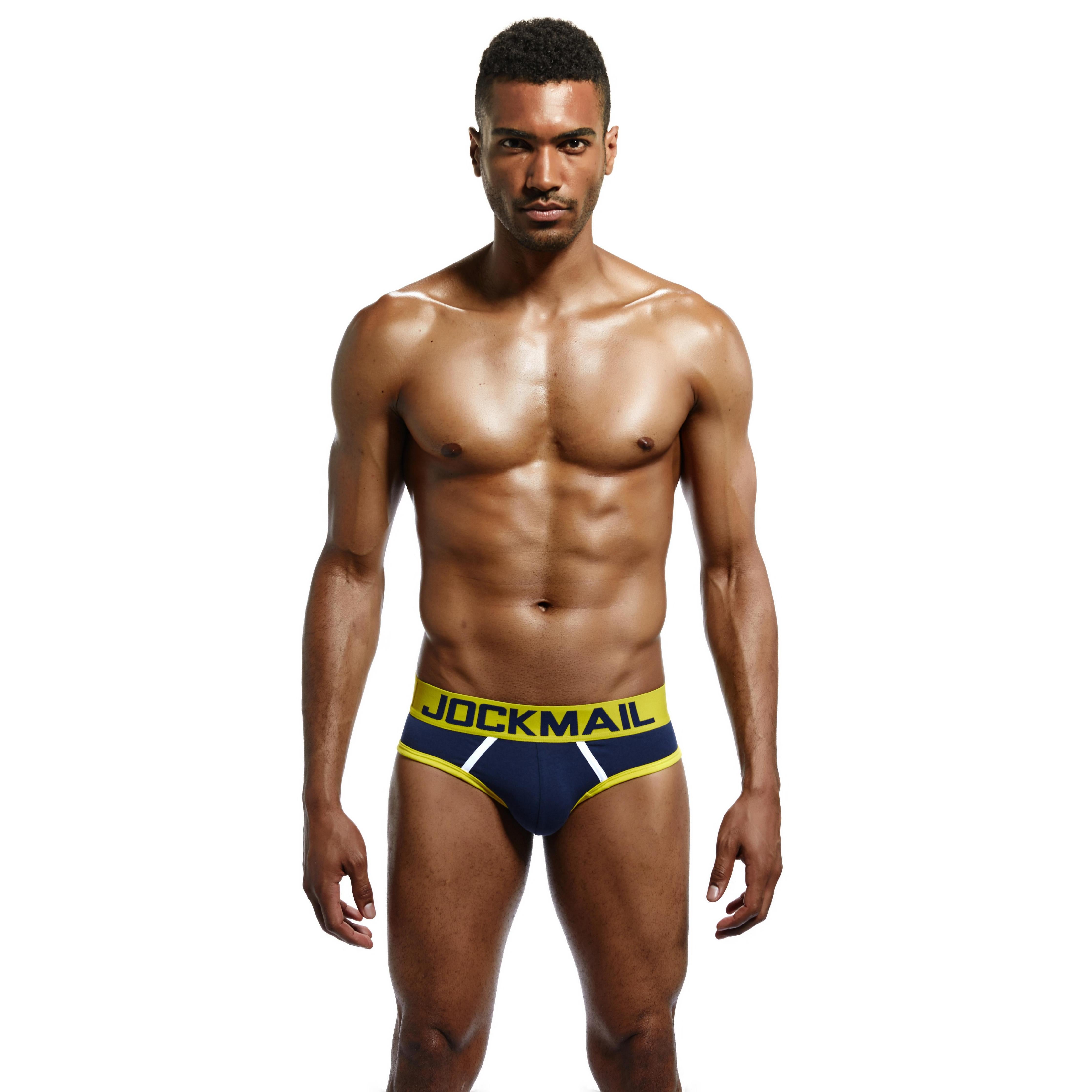 Men's JOCKMAIL JM312 - Backless Two-Tone Brief - JOCKMAIL