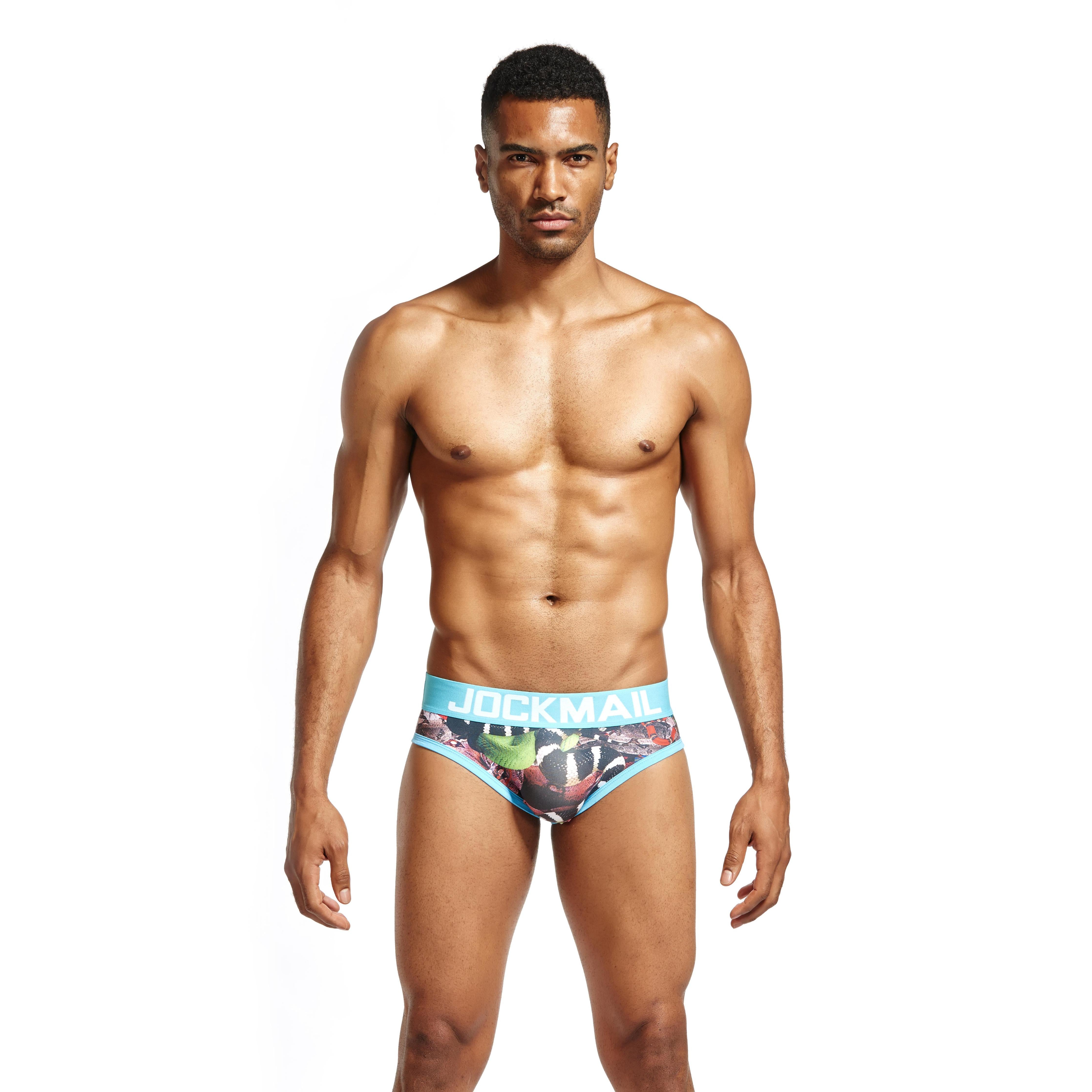 Men's JOCKMAIL JM326 Brief - Aqua - JOCKMAIL