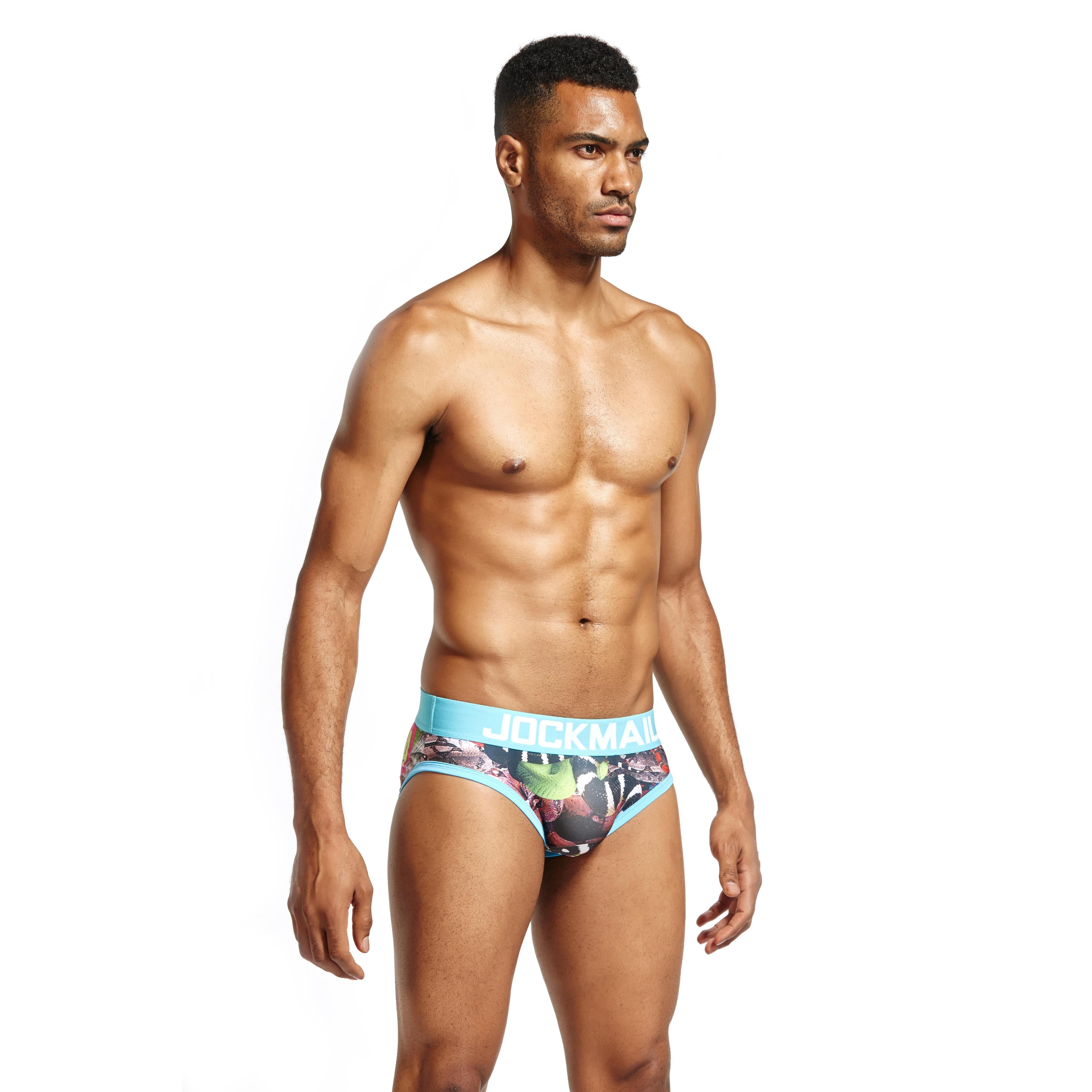 Men's JOCKMAIL JM326 Brief - Aqua - JOCKMAIL