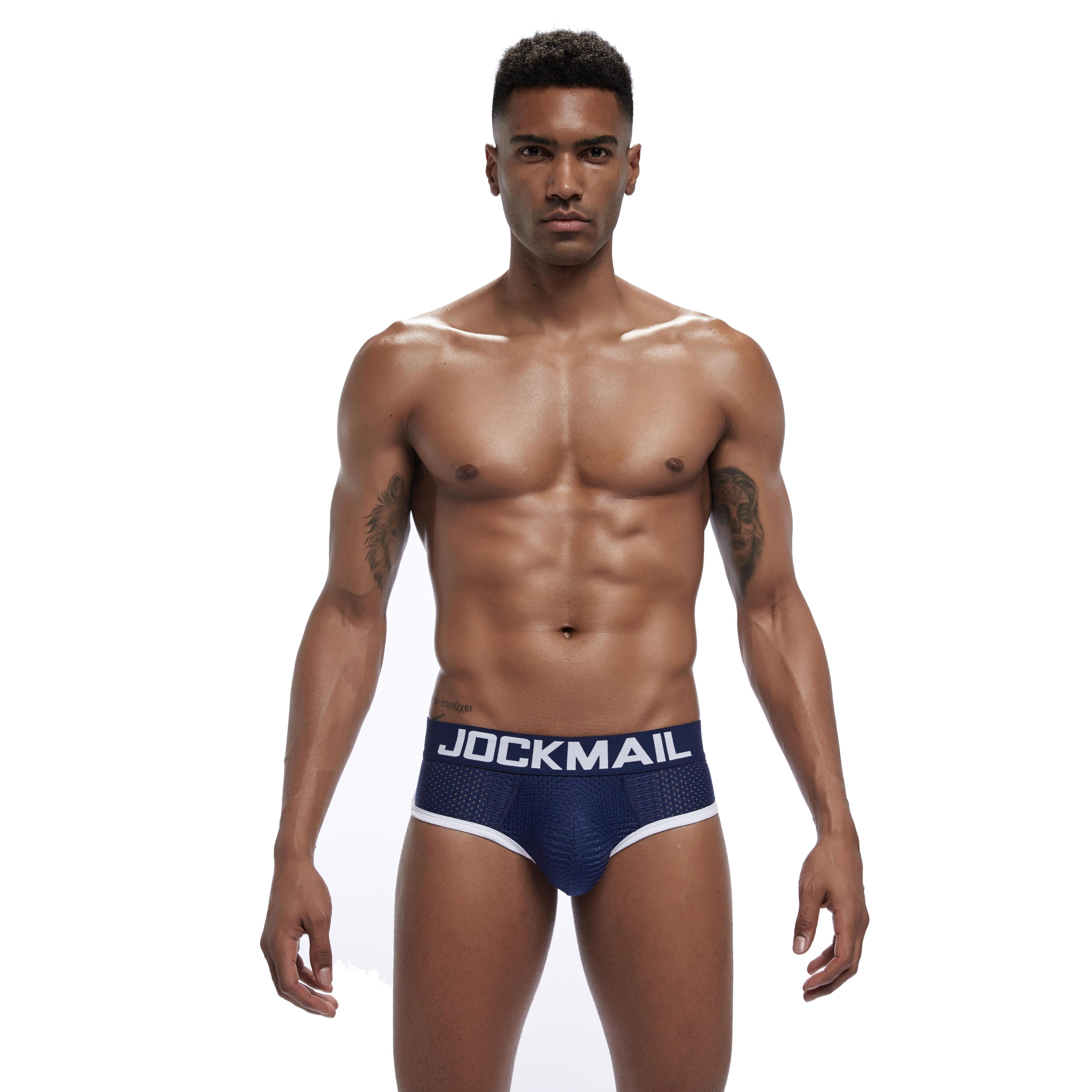 Men's JOCKMAIL JM346 Brief - Black - Navy - White - JOCKMAIL