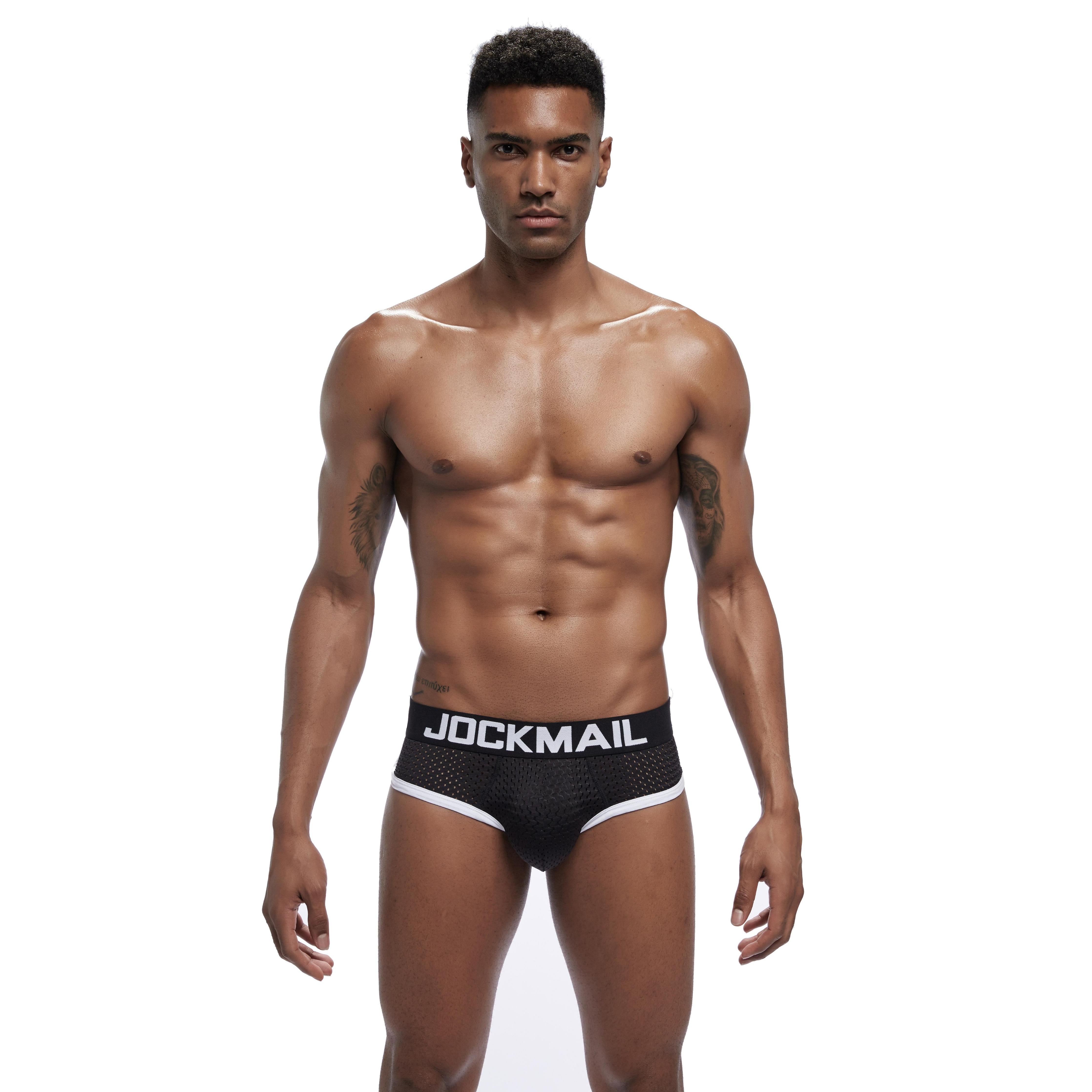 Men's JOCKMAIL JM346 Brief - Black - Navy - White - JOCKMAIL