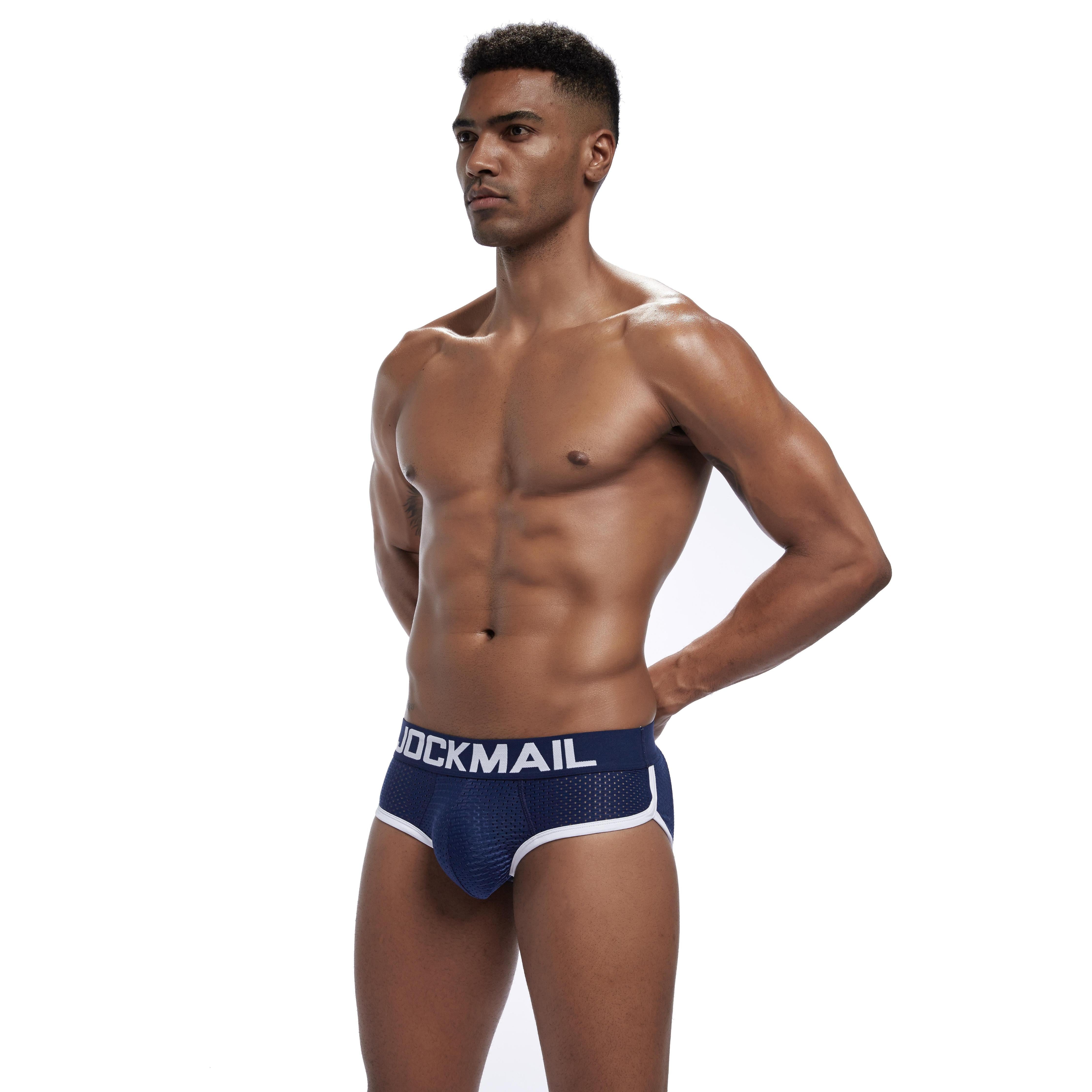 Men's JOCKMAIL JM346 Brief - Black - Navy - White - JOCKMAIL