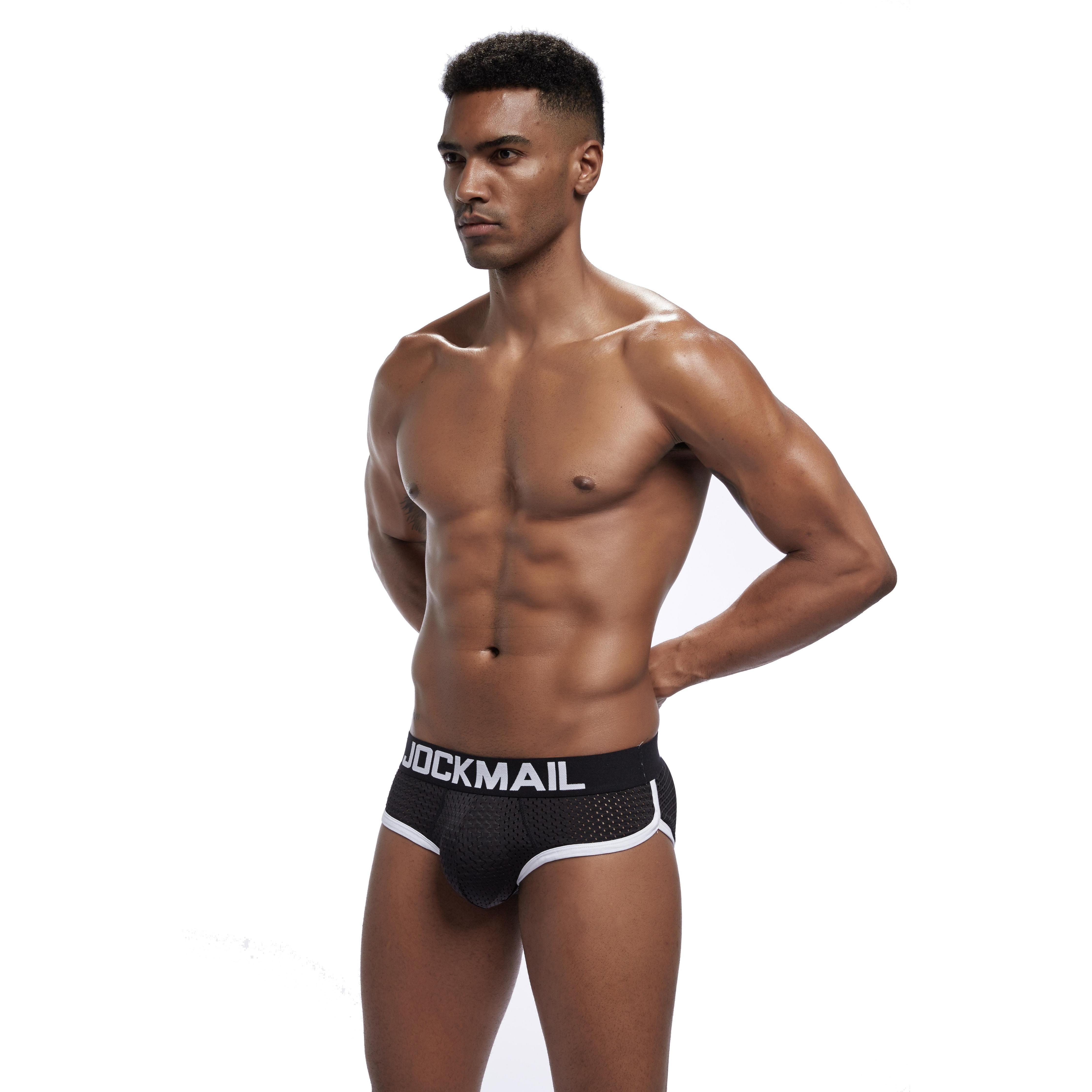 Men's JOCKMAIL JM346 Brief - Black - Navy - White - JOCKMAIL