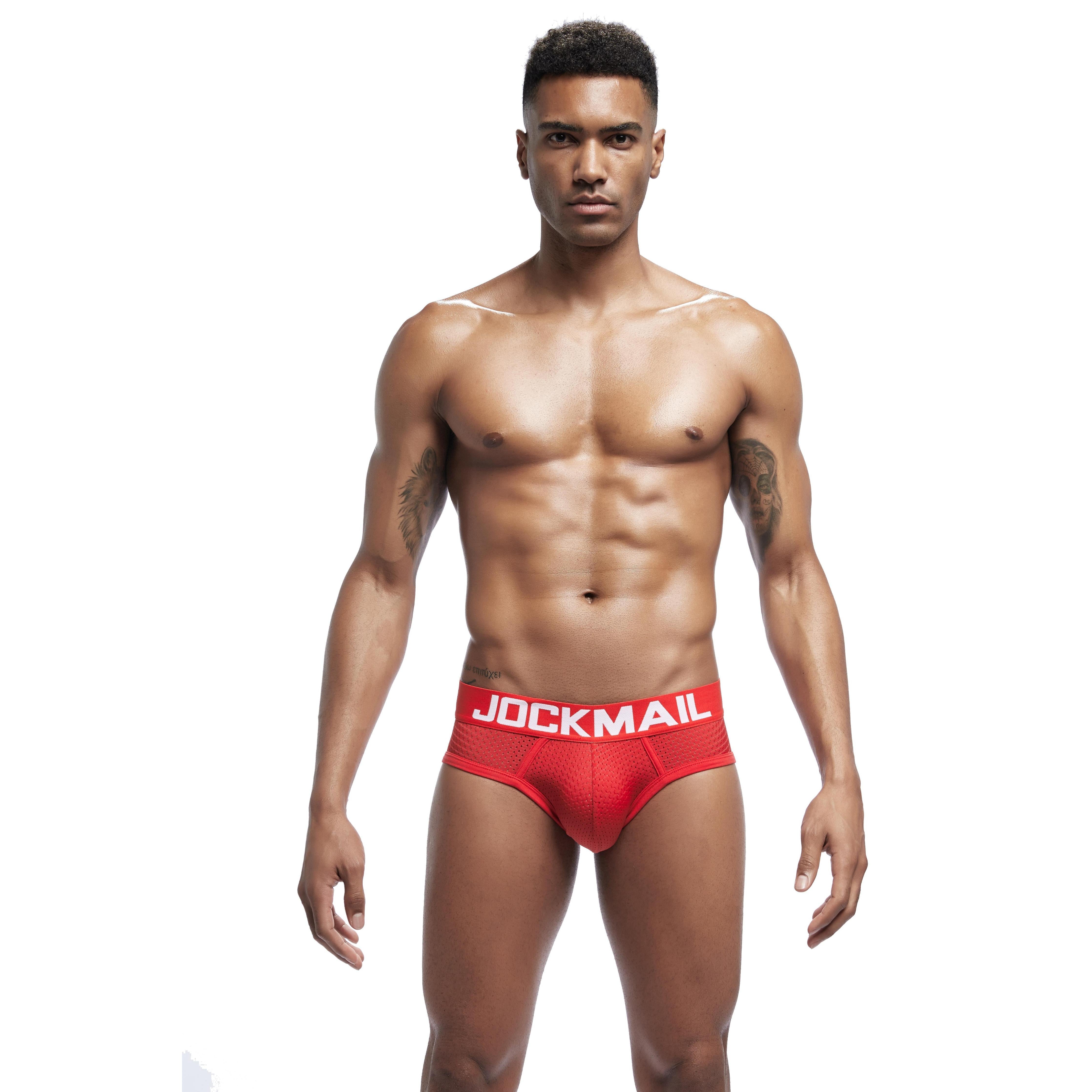 Men's JOCKMAIL JM352 Brief - Black - Navy - Red - White - JOCKMAIL