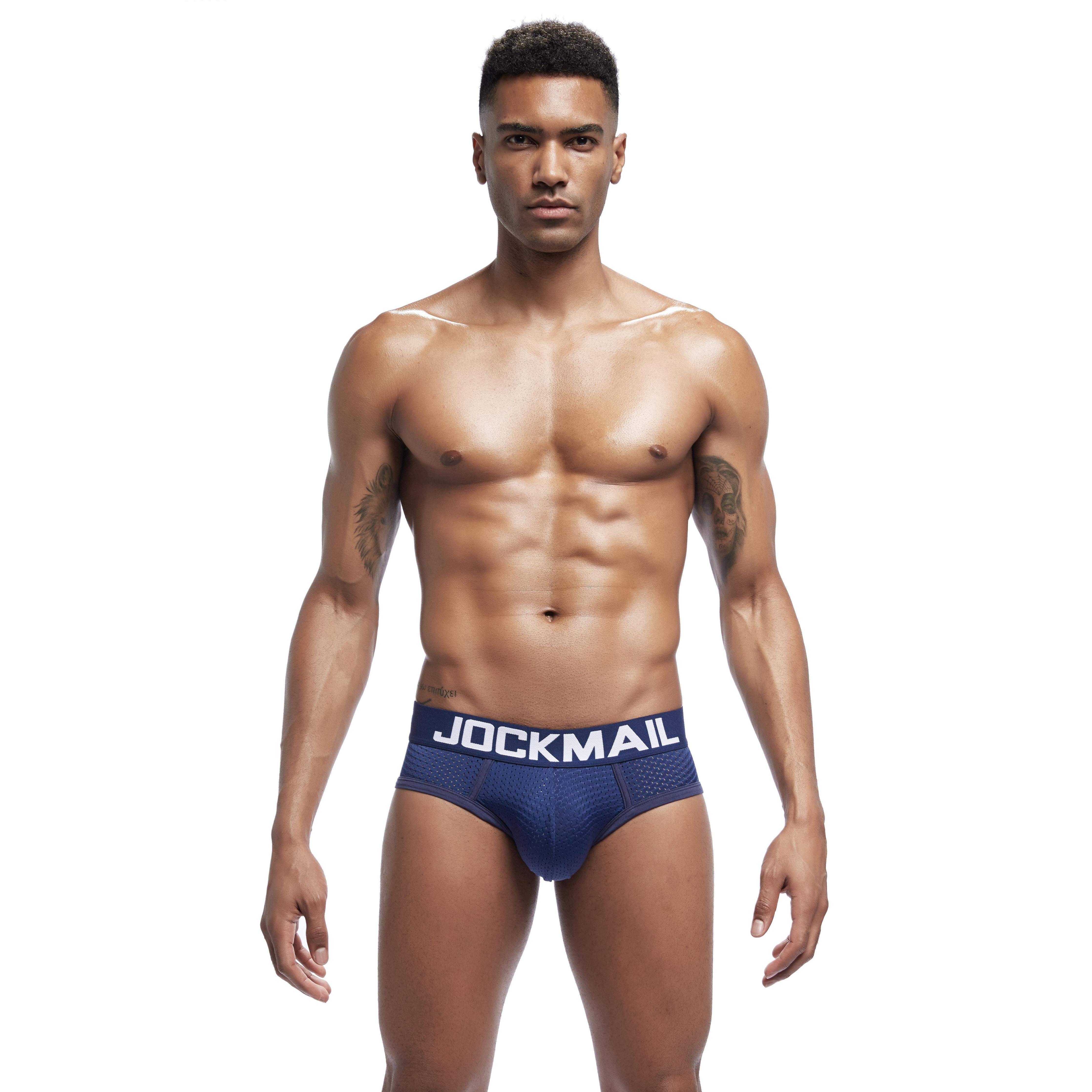 Men's JOCKMAIL JM352 Brief - Black - Navy - Red - White - JOCKMAIL