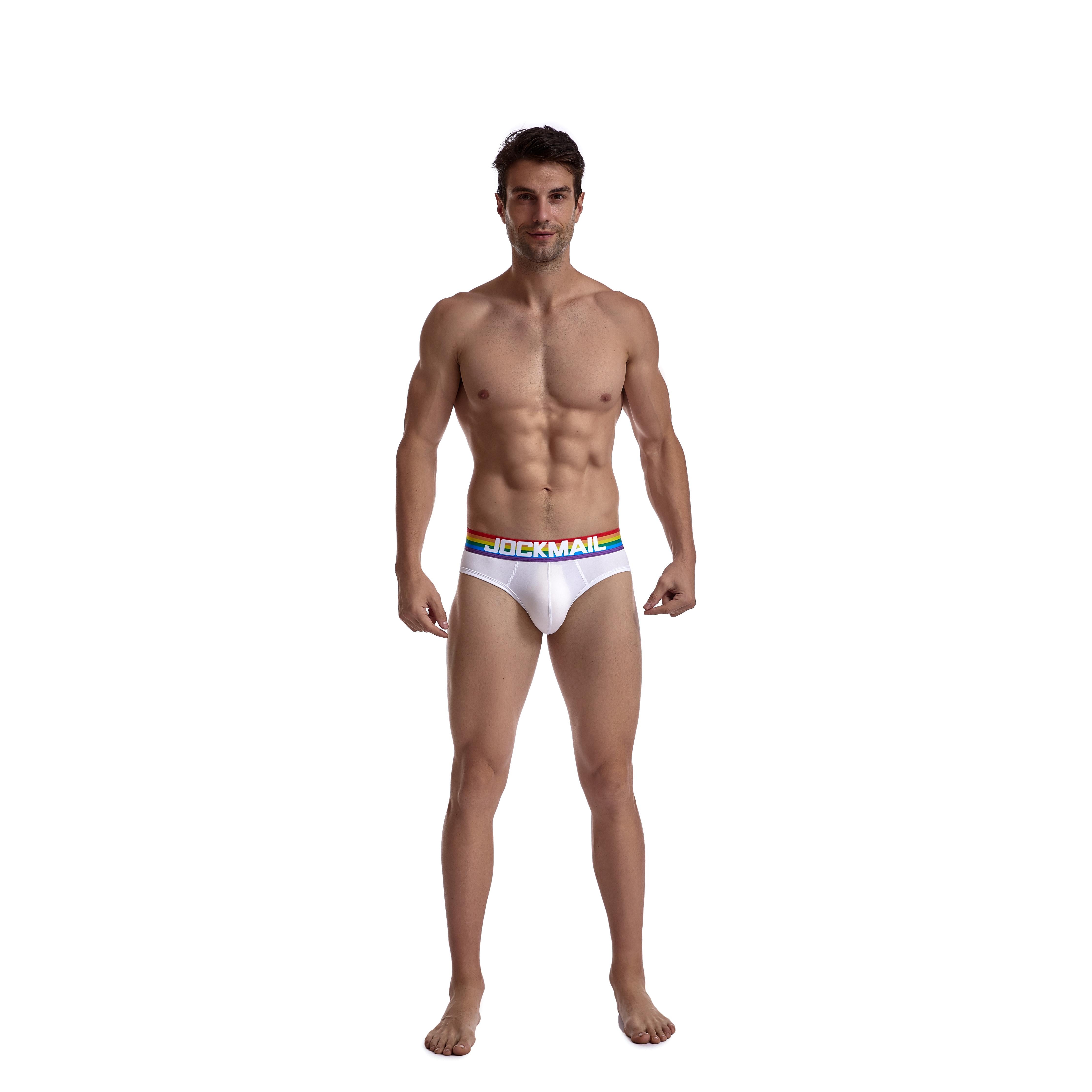 Men's JOCKMAIL JM371 Brief - Black - White - JOCKMAIL