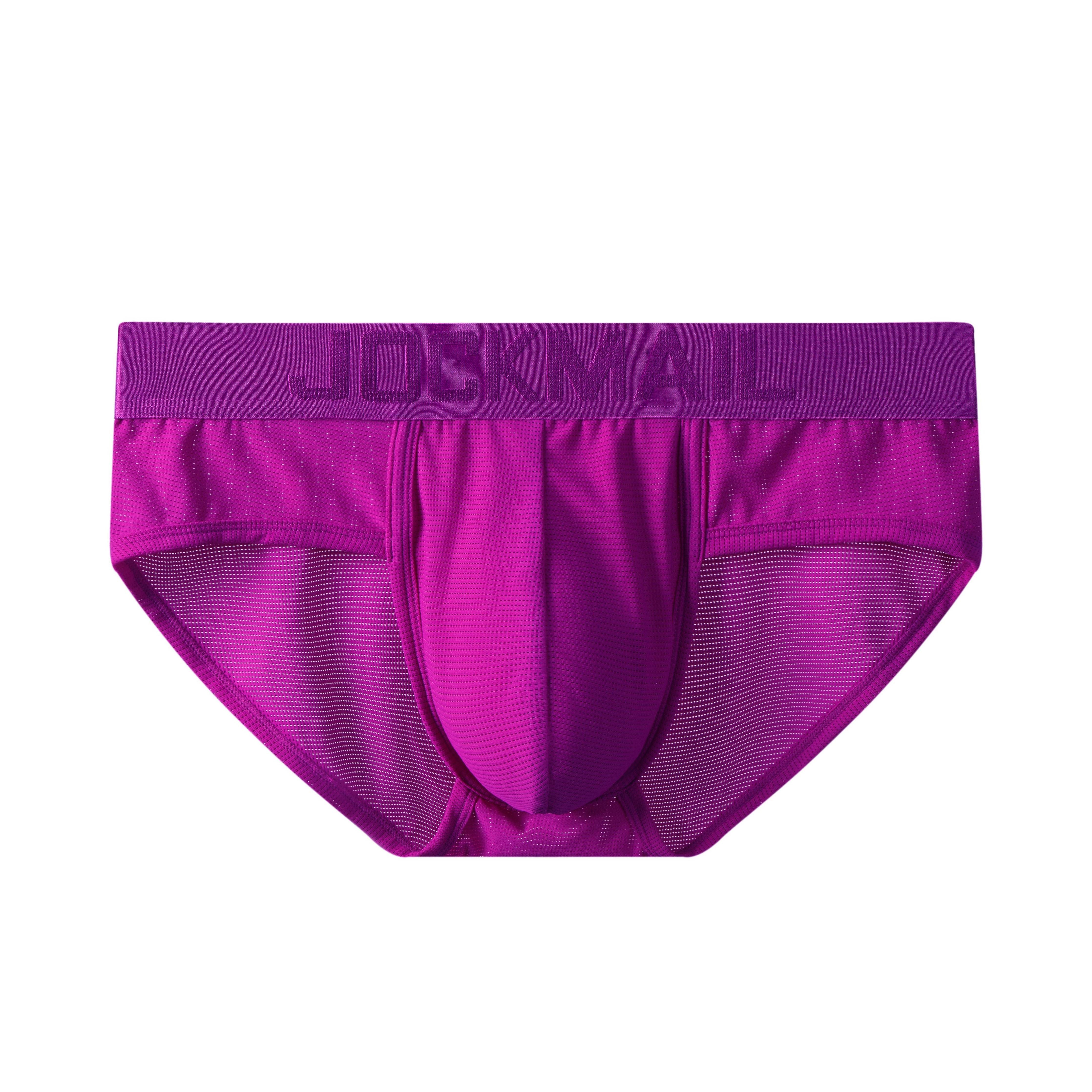 Men's JOCKMAIL JM386 - Monochromatic Low-Rise Mesh Brief - JOCKMAIL