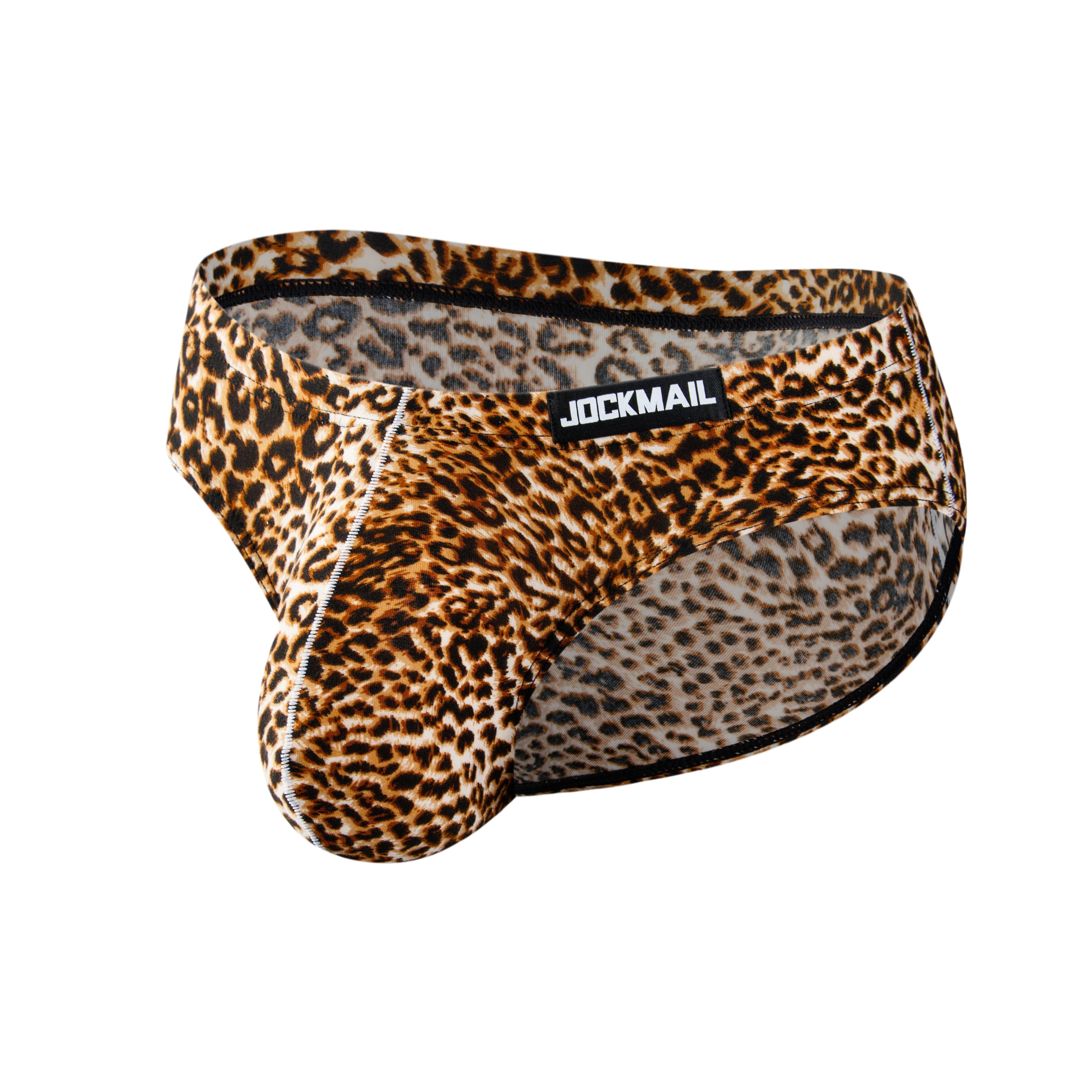 Men's JOCKMAIL JM394 - Leopard/Snake Print Brief - JOCKMAIL