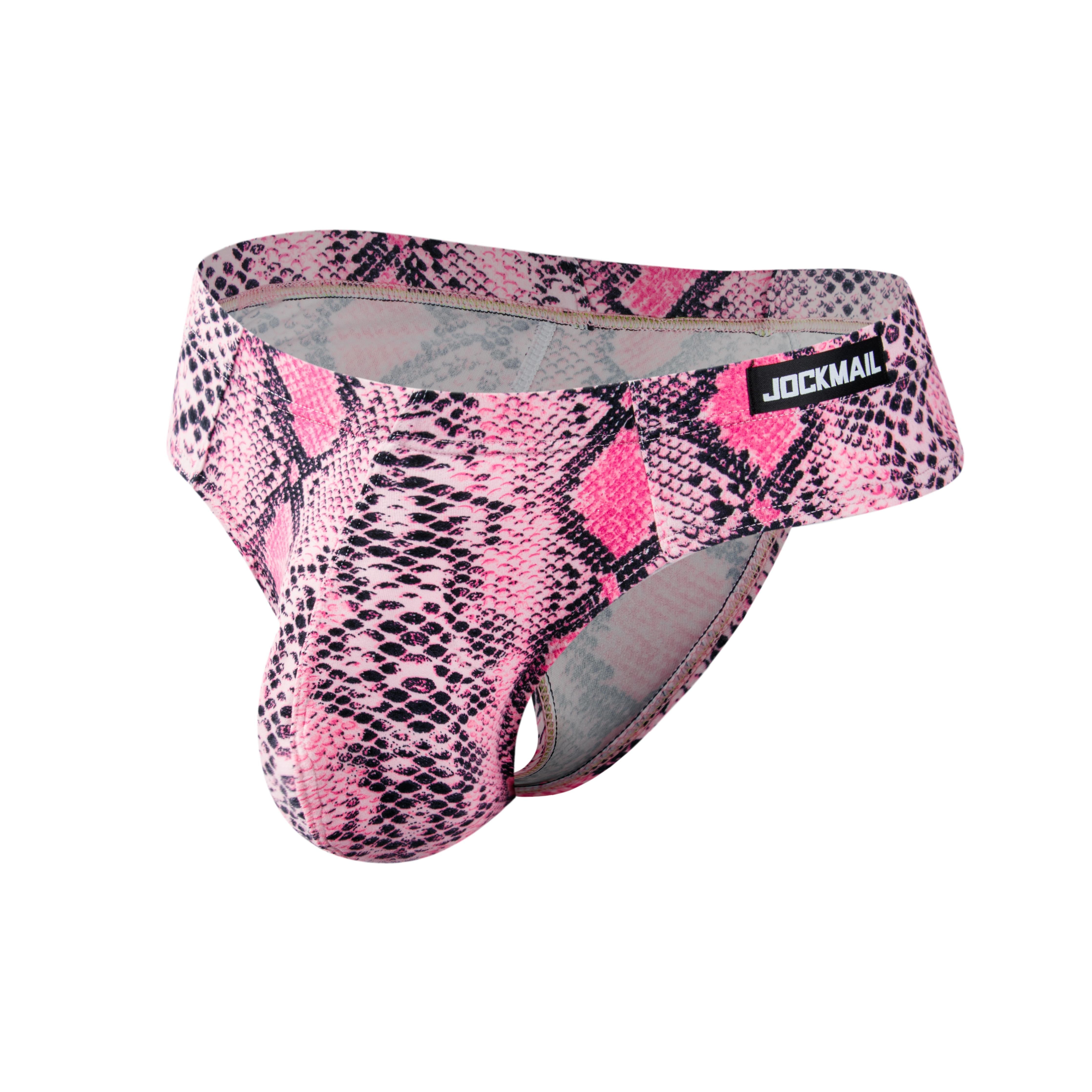 Men's JOCKMAIL JM395 - Leopard/Snake Skin Thong - JOCKMAIL