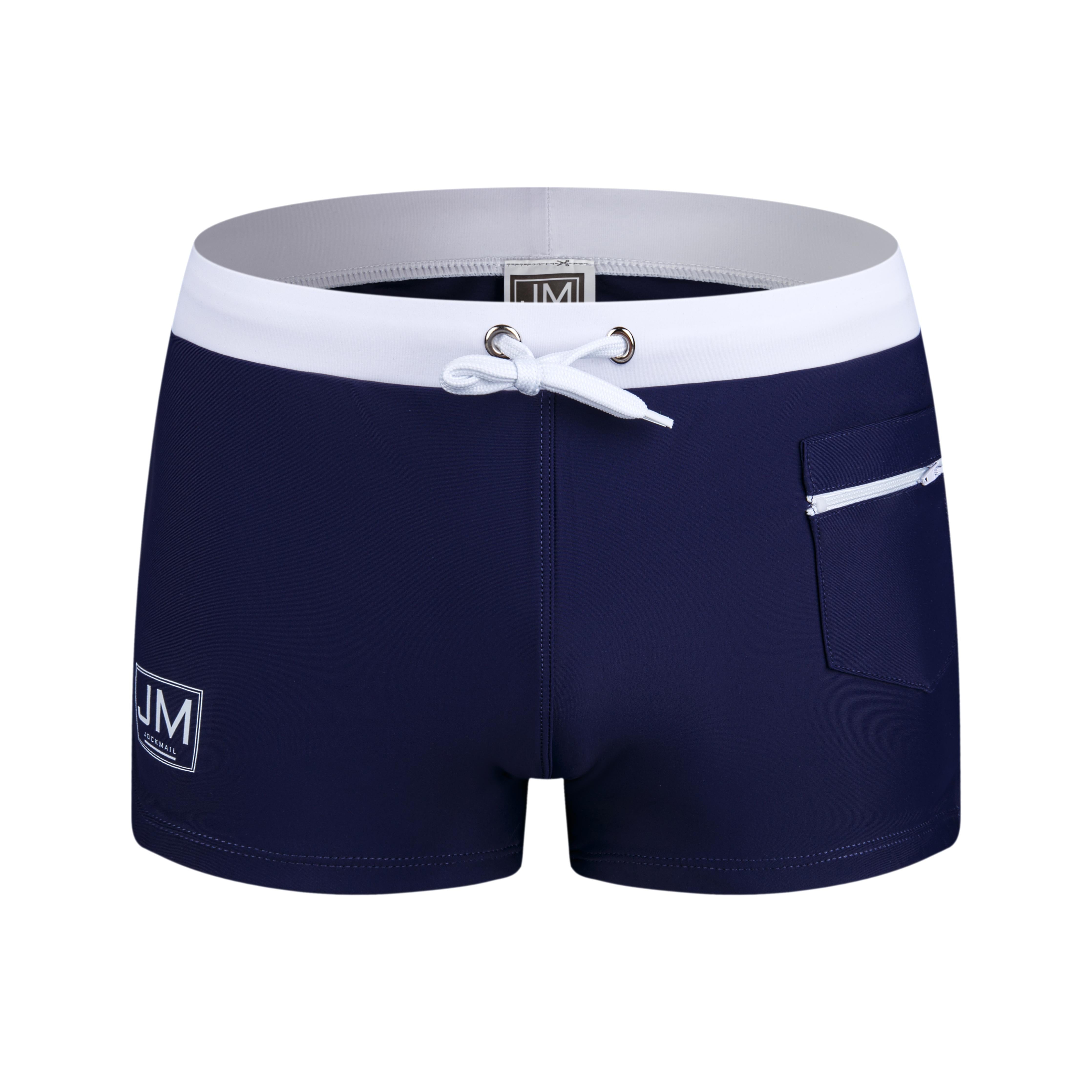 Men's JOCKMAIL JM702 - Two-Tone Enhancing Swim trunk - JOCKMAIL