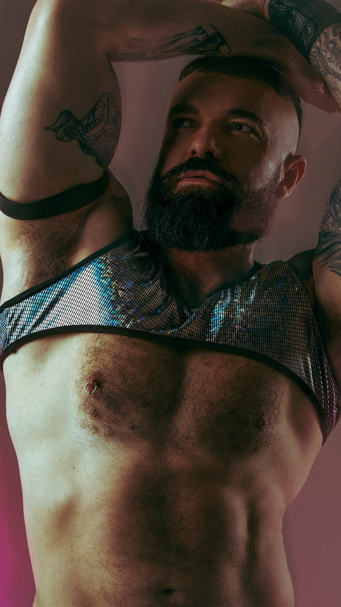 Harnais Crop Top JOCKMAIL – Homme – Néoprène élastique – Vert – Taille L – Neuf