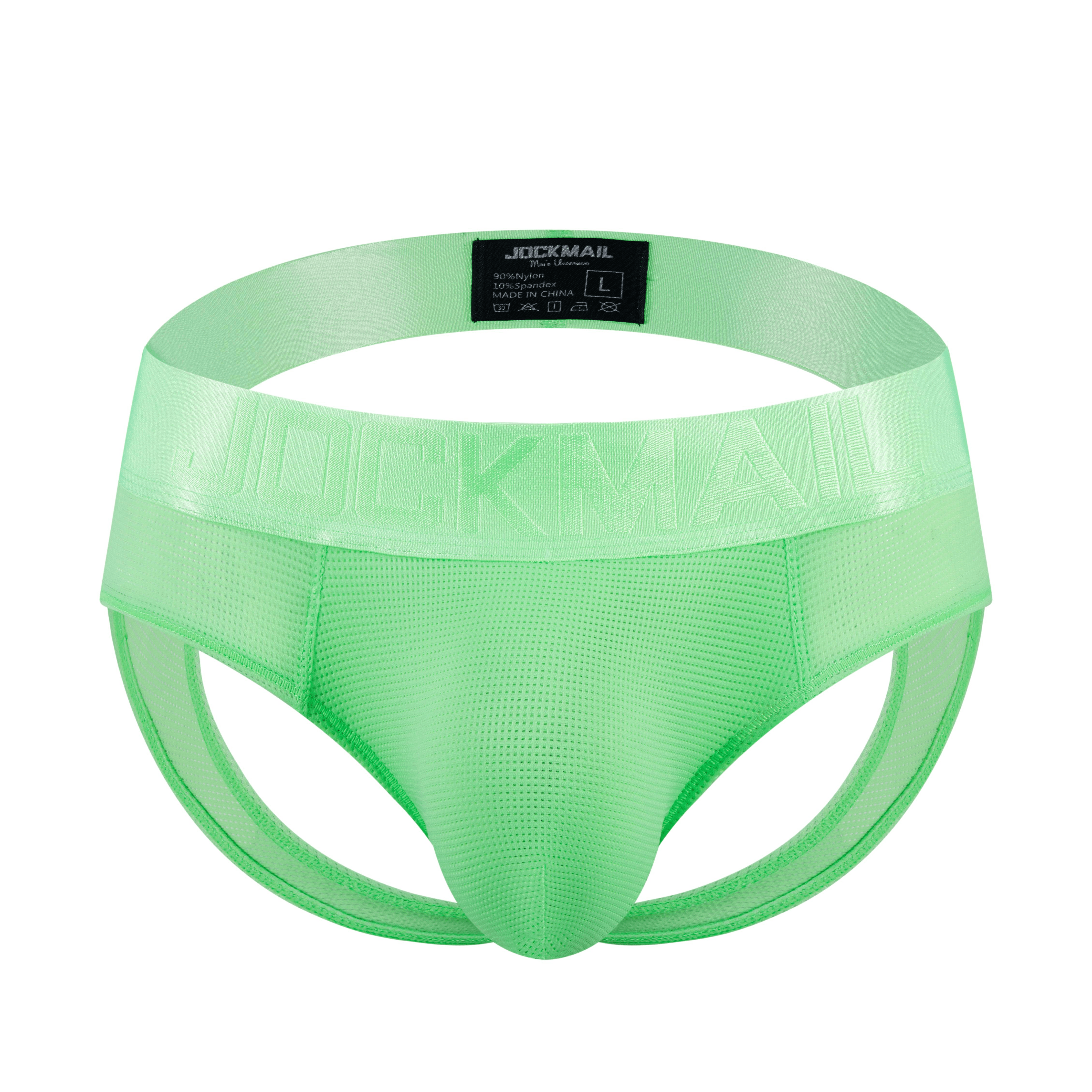 Men's JOCKMAIL JM357 - Neon Monochromatic Backless Brief