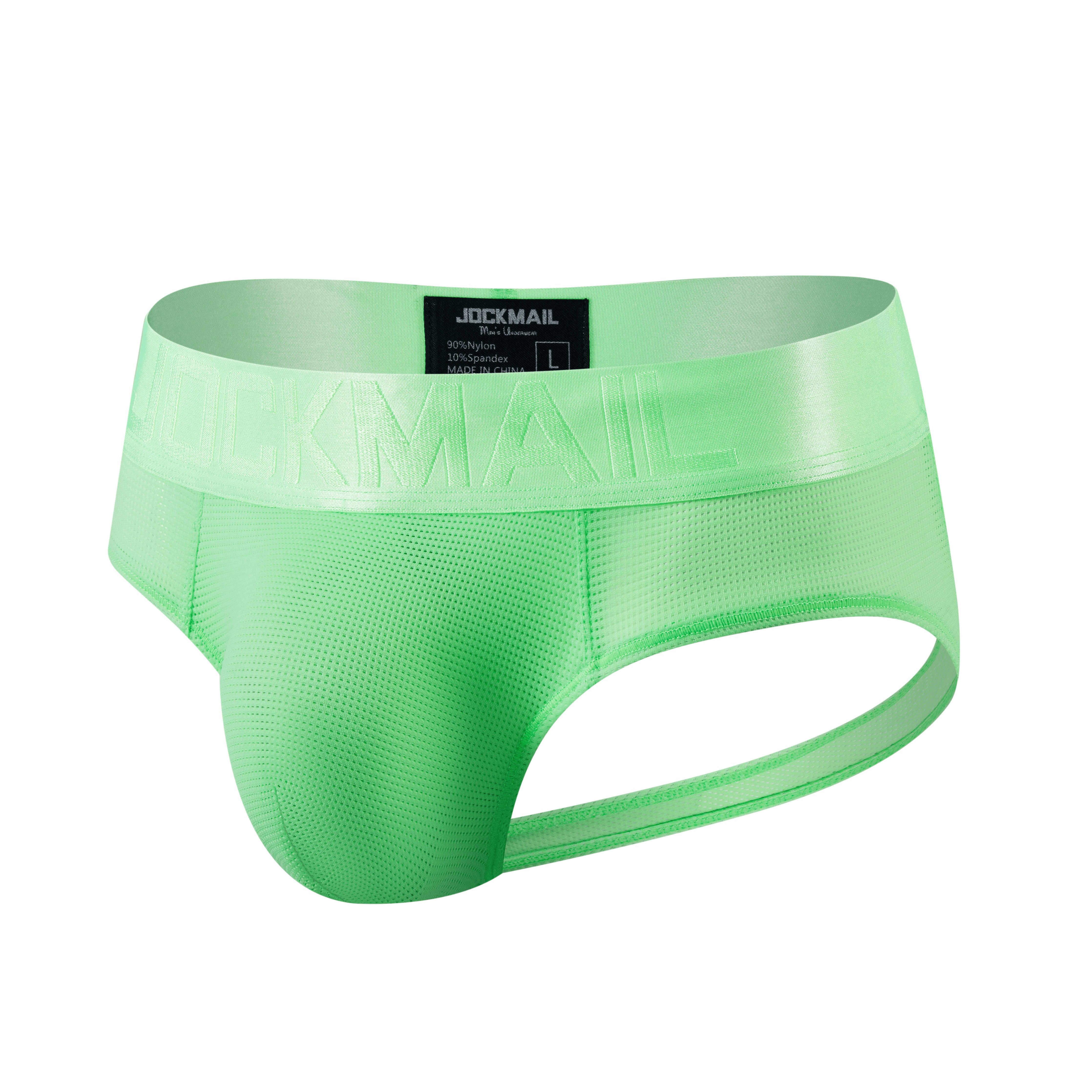 Men's JOCKMAIL JM357 - Neon Monochromatic Backless Brief