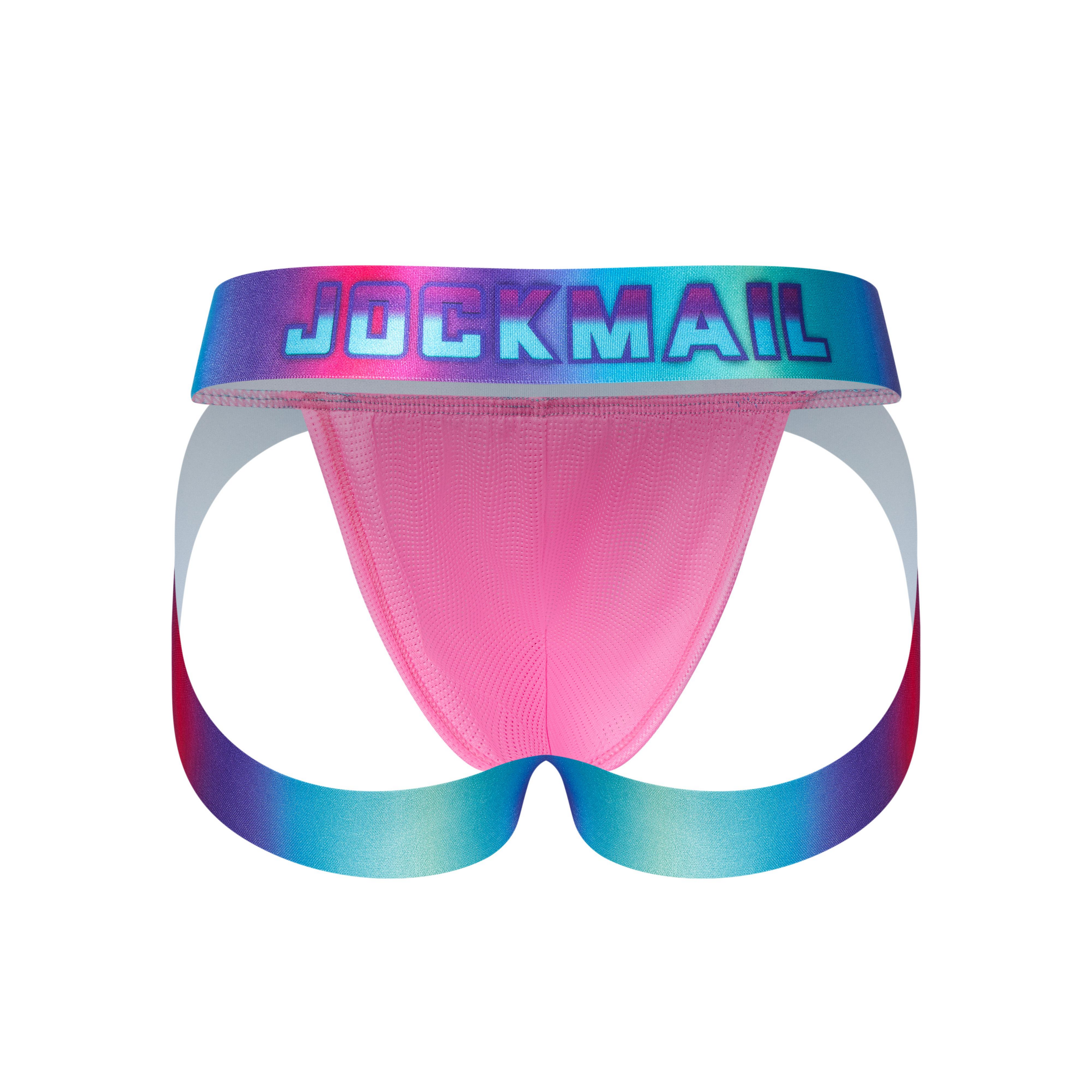 Men's JOCKMAIL JM256 - Neon Retro Iridescent Jockstrap