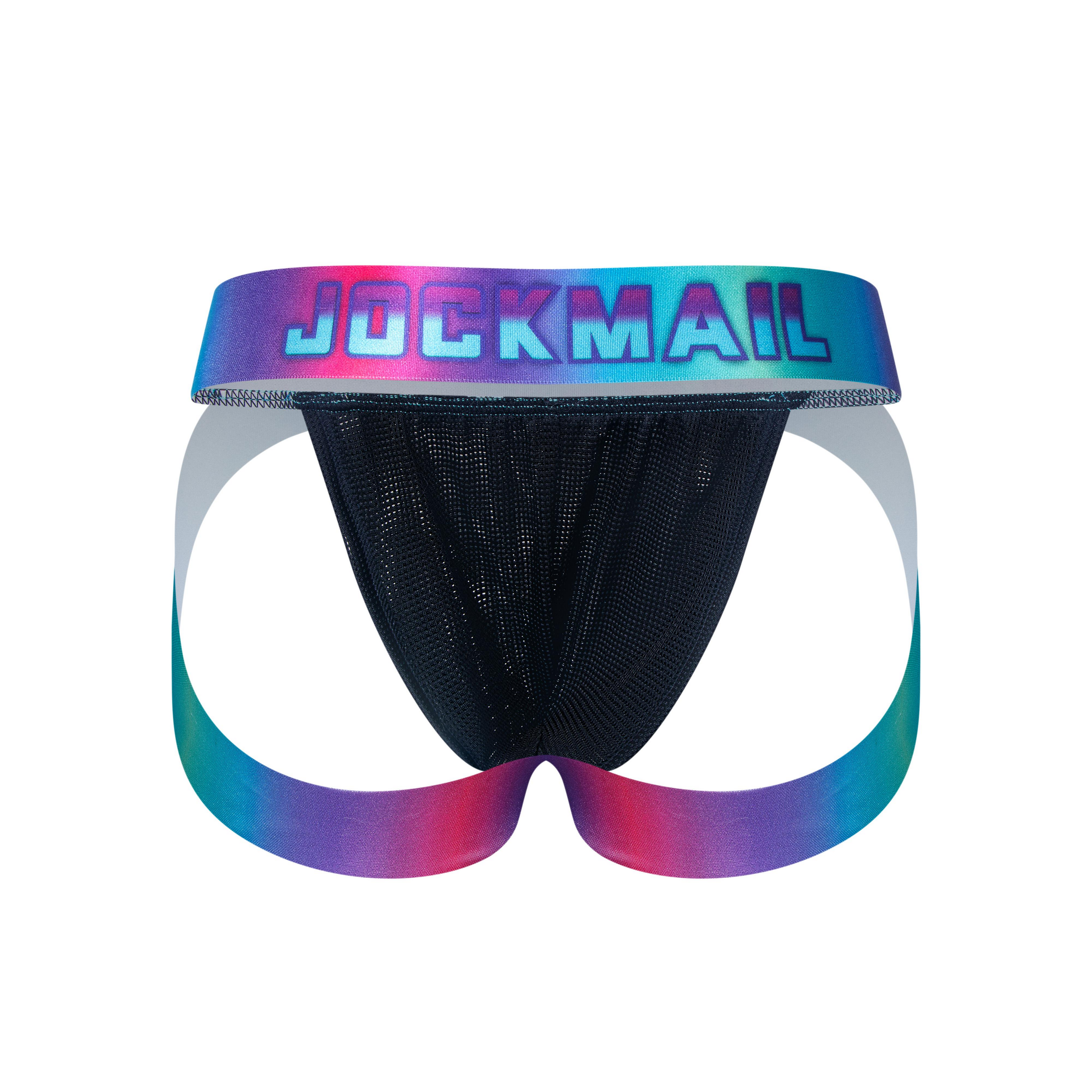 Men's JOCKMAIL JM256 - Neon Retro Iridescent Jockstrap