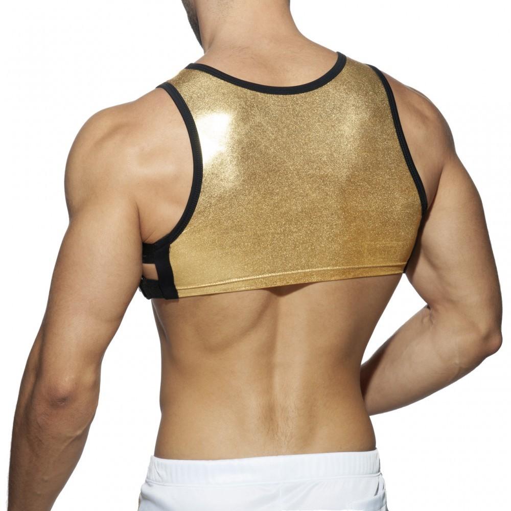 Men's JOCKMAIL JM999 - Full Back Shiny Gold/Silver Harness