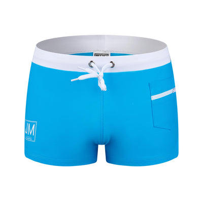 Men's JOCKMAIL JM702 - SwimTrunk - Black - Navy - Red - Orange - Aqua