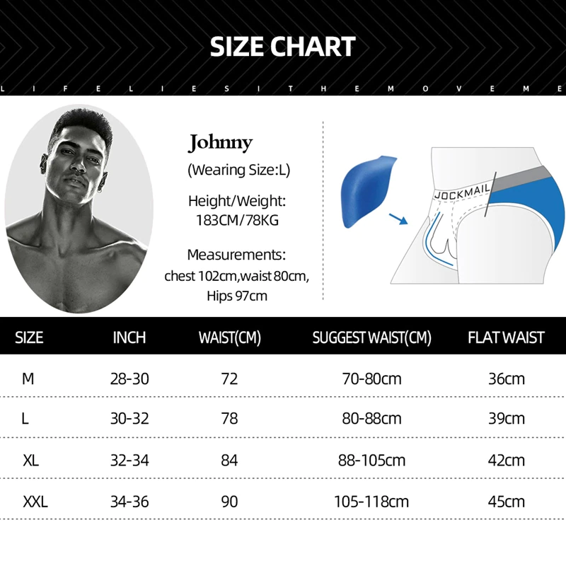 Men's JOCKMAIL JM706 - Hook off Swim Brief