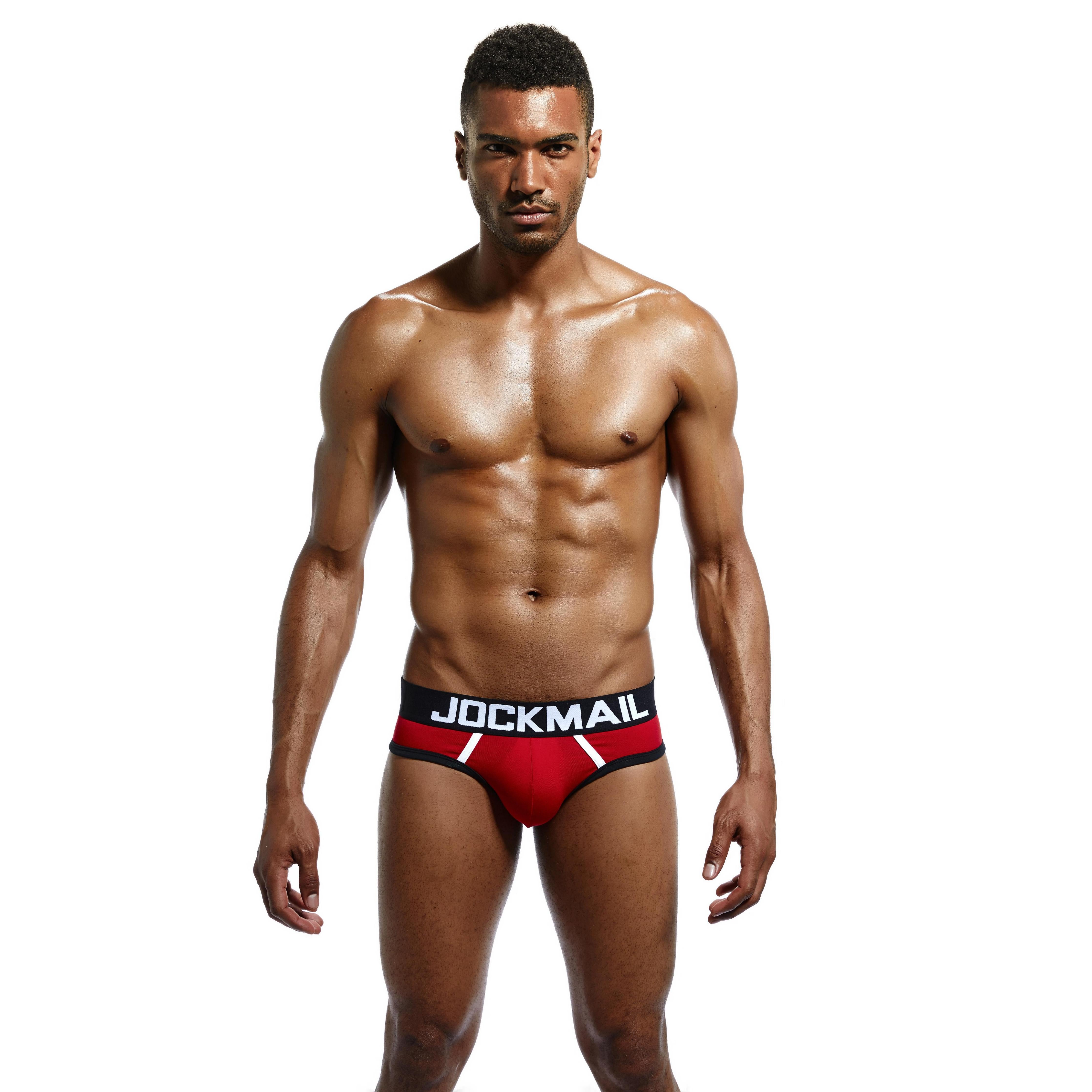 Buy JOCKMAIL Men Bikini Gay Underwear Men Underwear Briefs Cotton Men  Panties (XXL, Navy) at