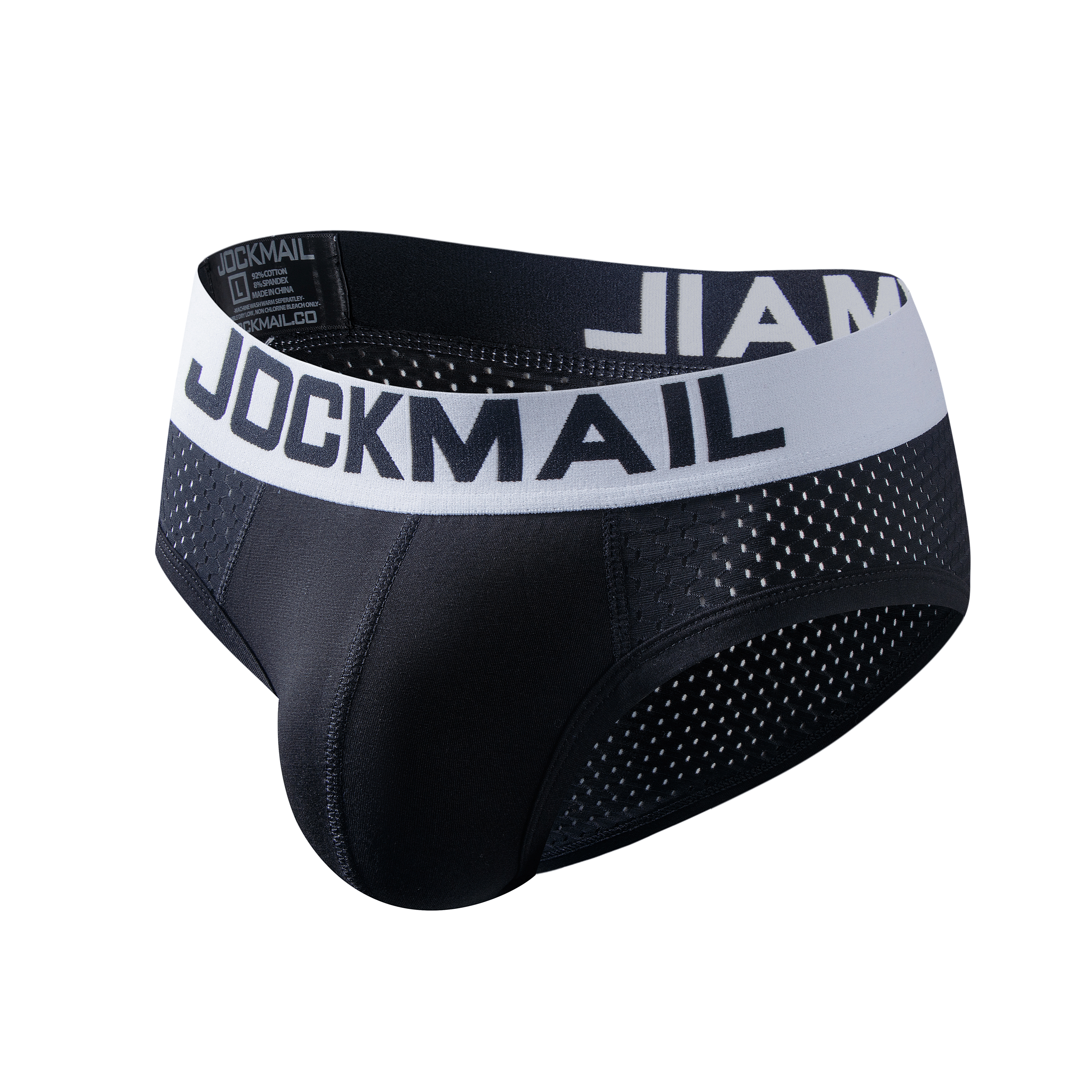 Men's JOCKMAIL JM319 - Half Mesh Brief - JOCKMAIL