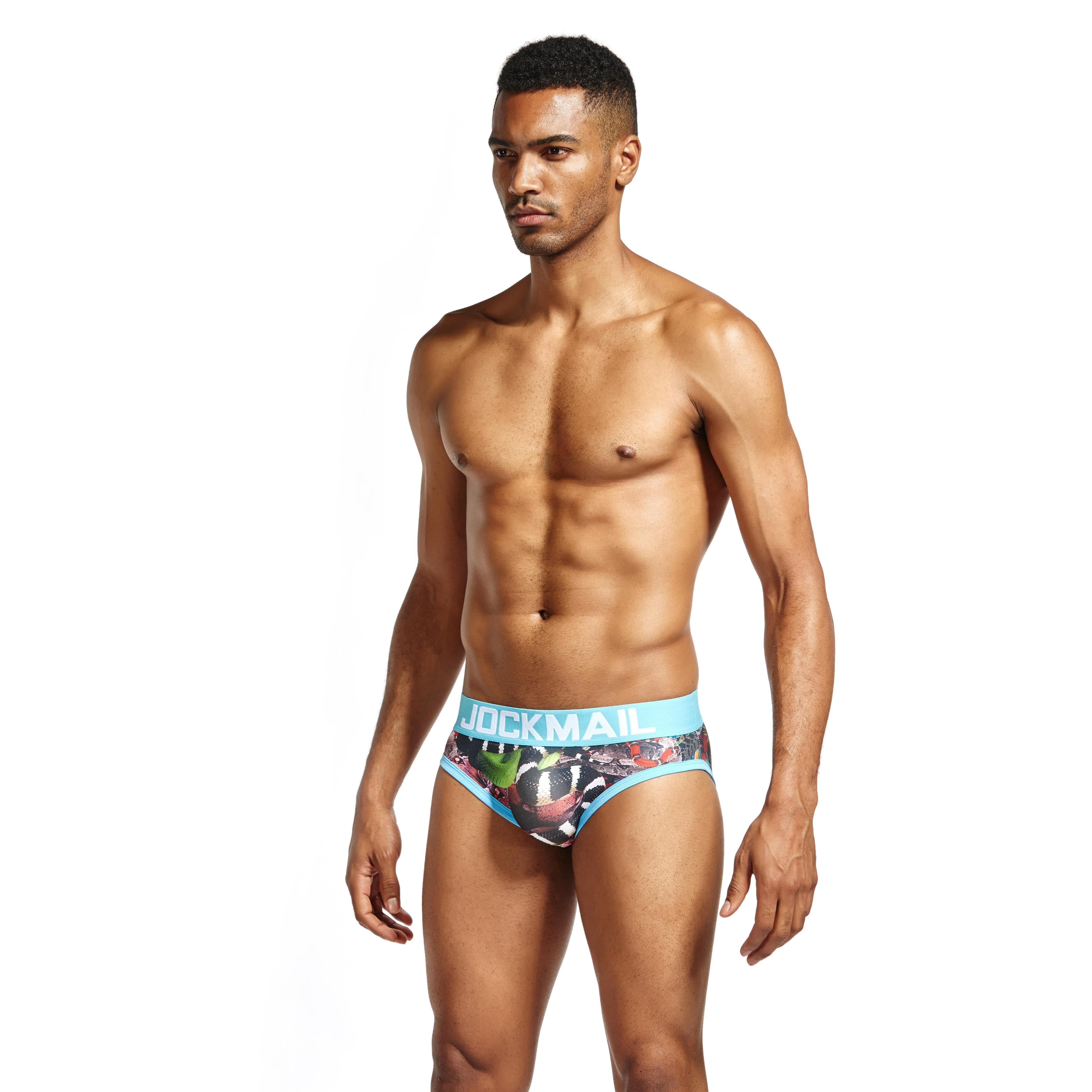 Men's JOCKMAIL JM326 Brief - Aqua - JOCKMAIL