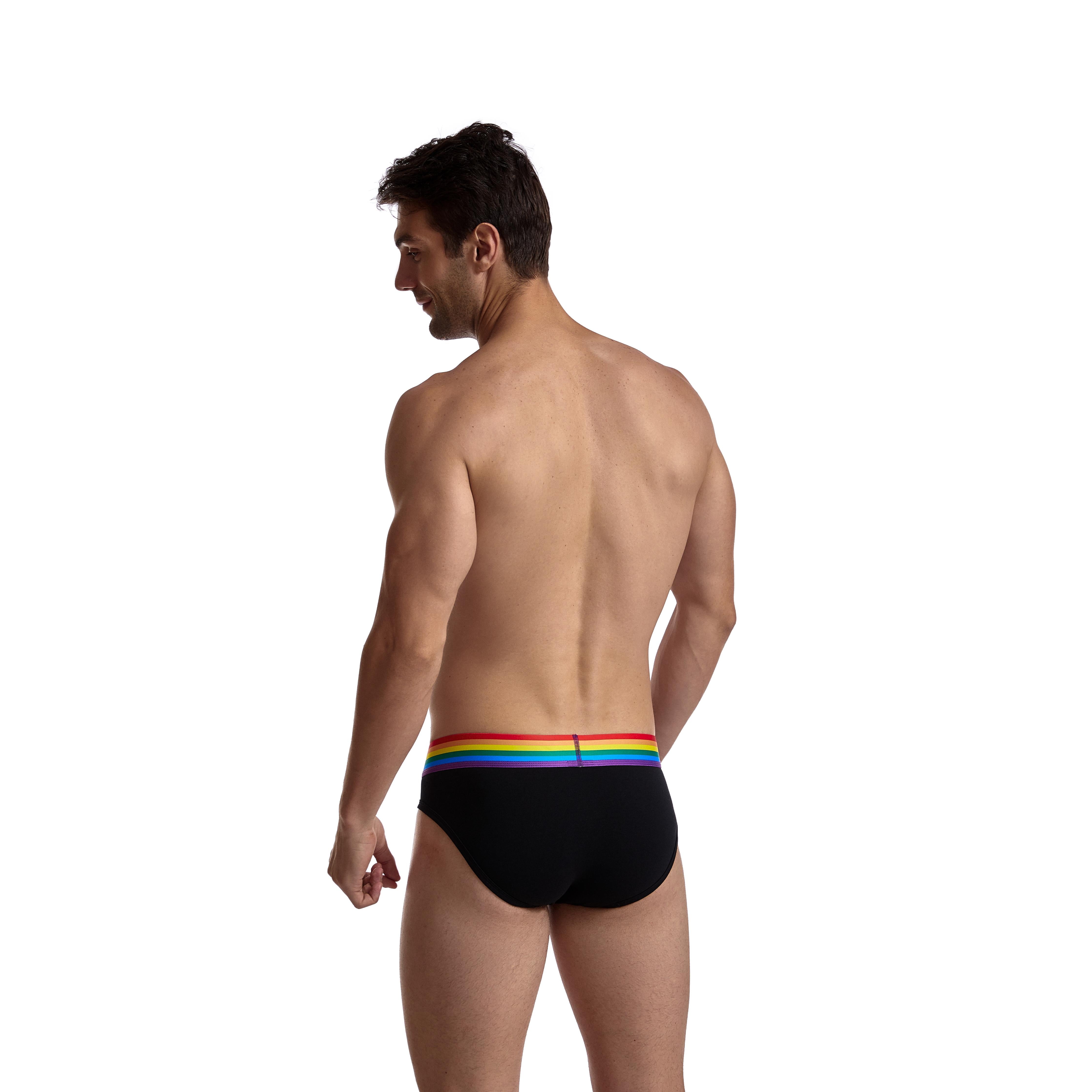 Men's JOCKMAIL JM371 Brief - Black - White - JOCKMAIL