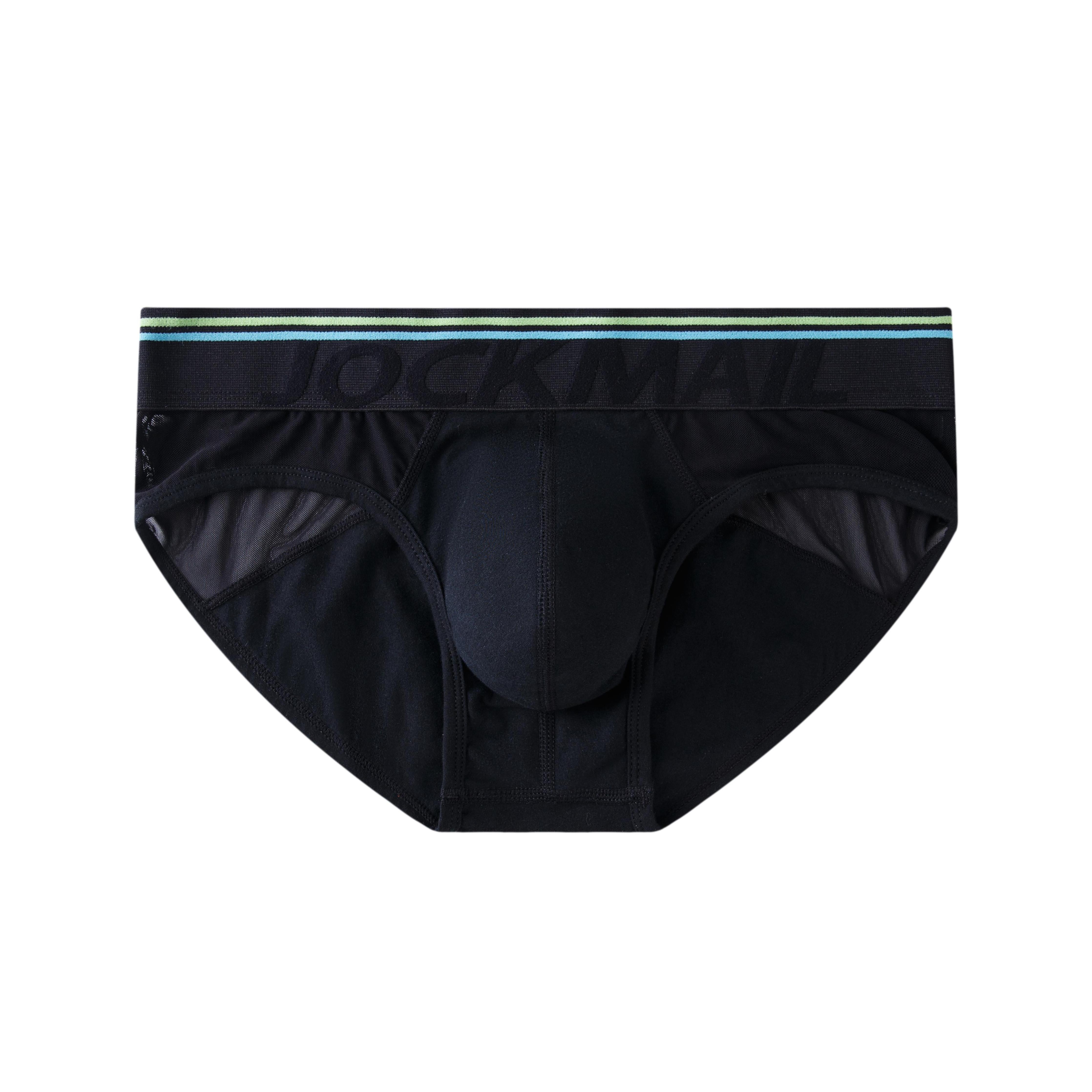 Men's JOCKMAIL JM377 - See Through Monochromatic Lined Brief - JOCKMAIL