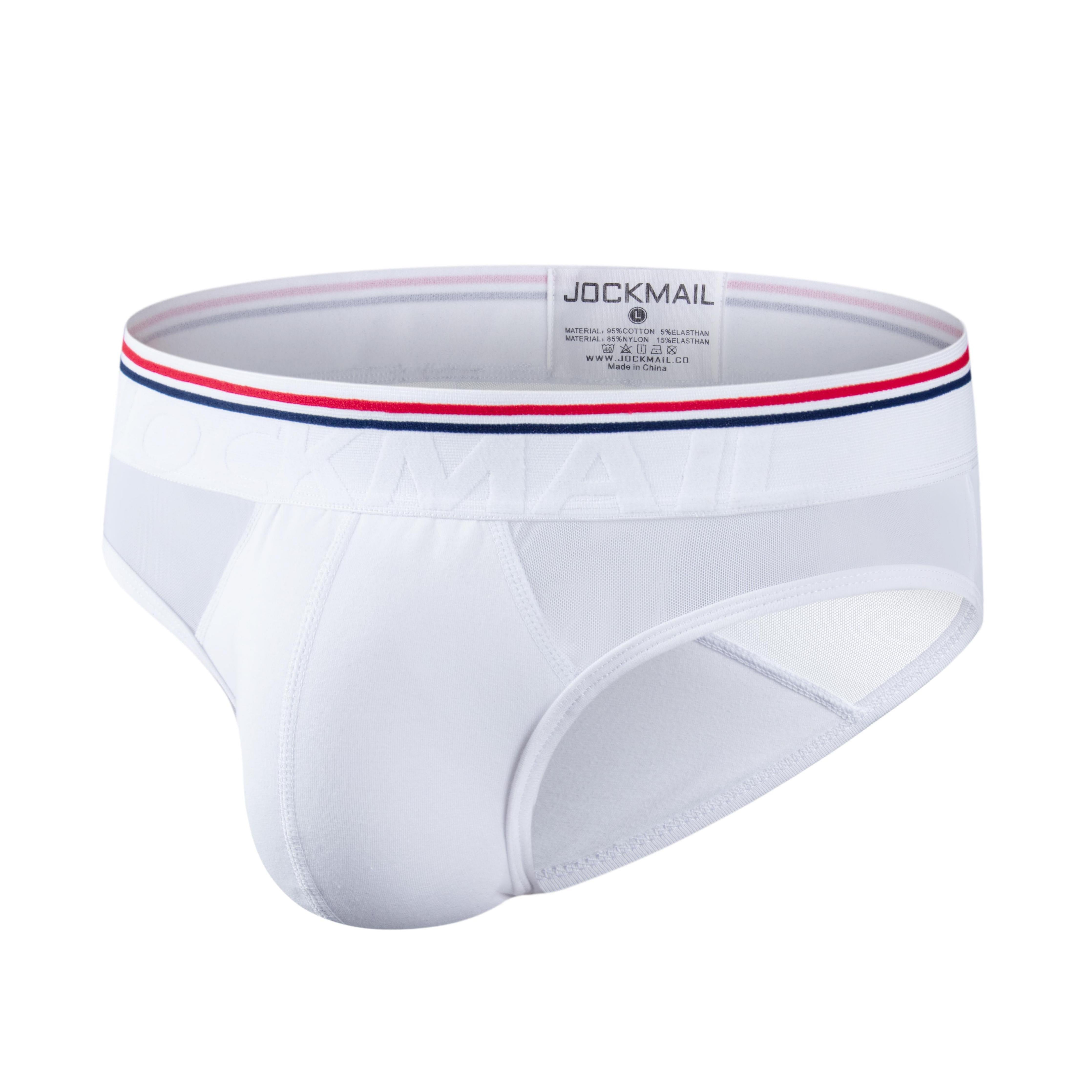 Men's JOCKMAIL JM377 - See Through Monochromatic Lined Brief - JOCKMAIL