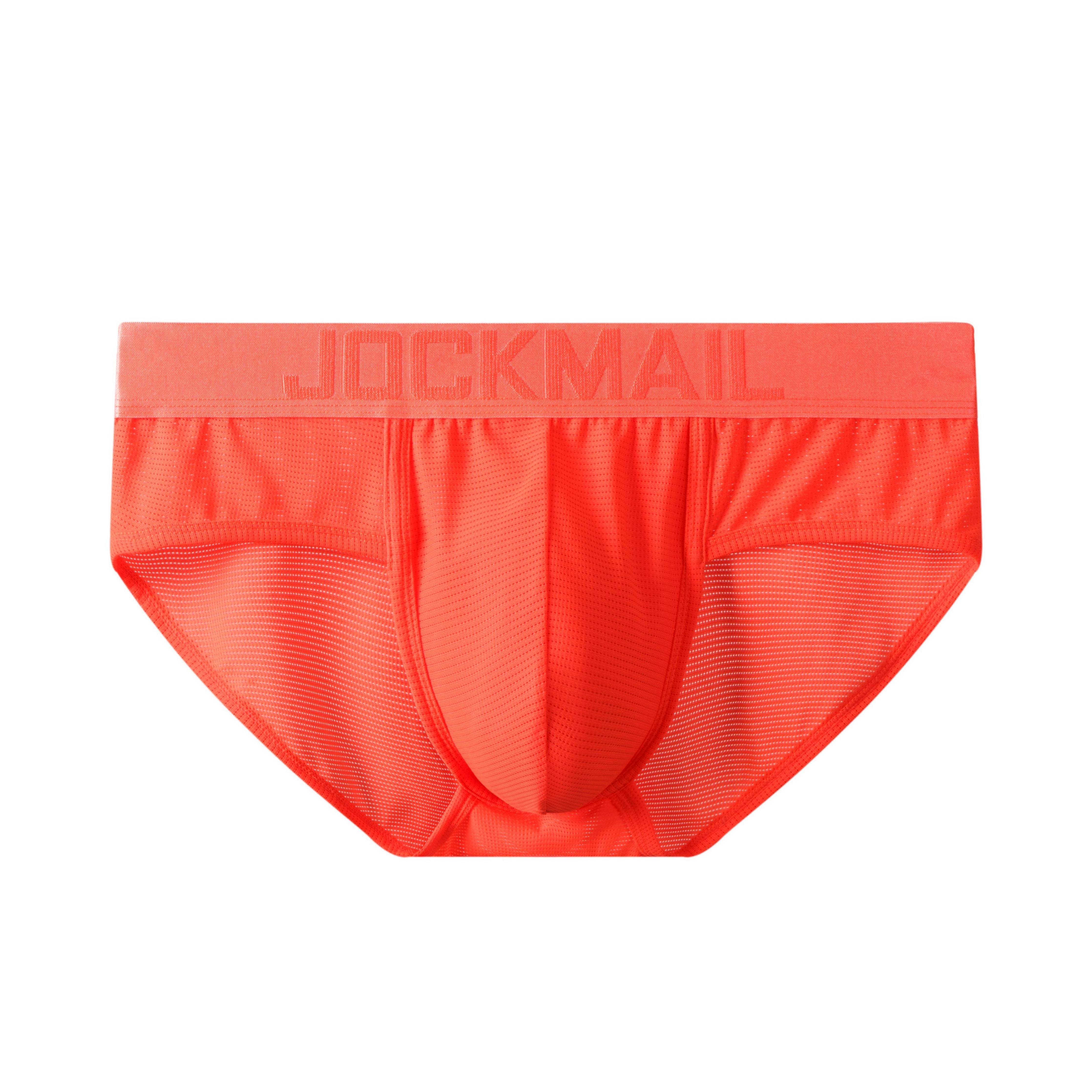 Men's JOCKMAIL JM386 - Monochromatic Low-Rise Mesh Brief - JOCKMAIL