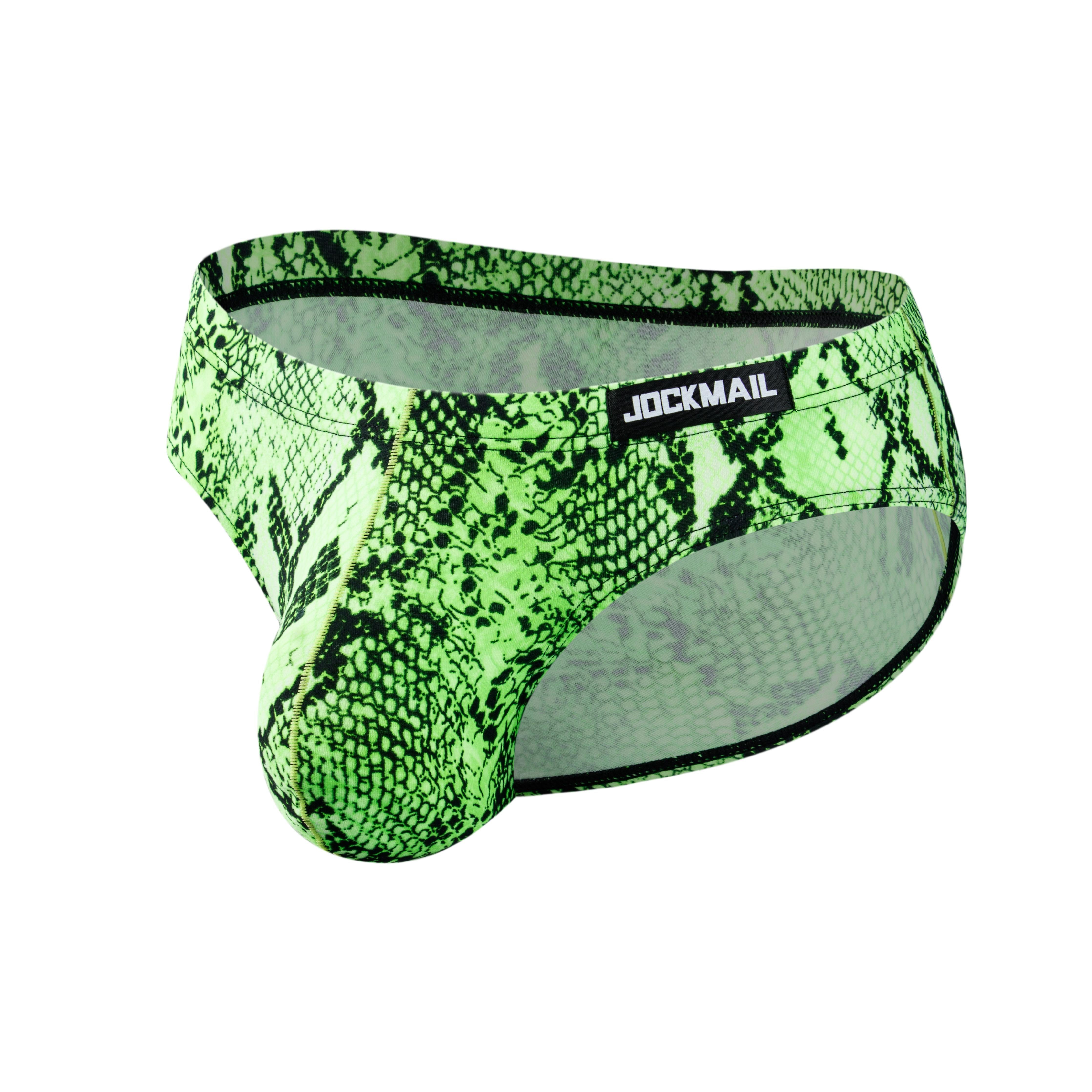 Men's JOCKMAIL JM394 - Leopard/Snake Print Brief - JOCKMAIL