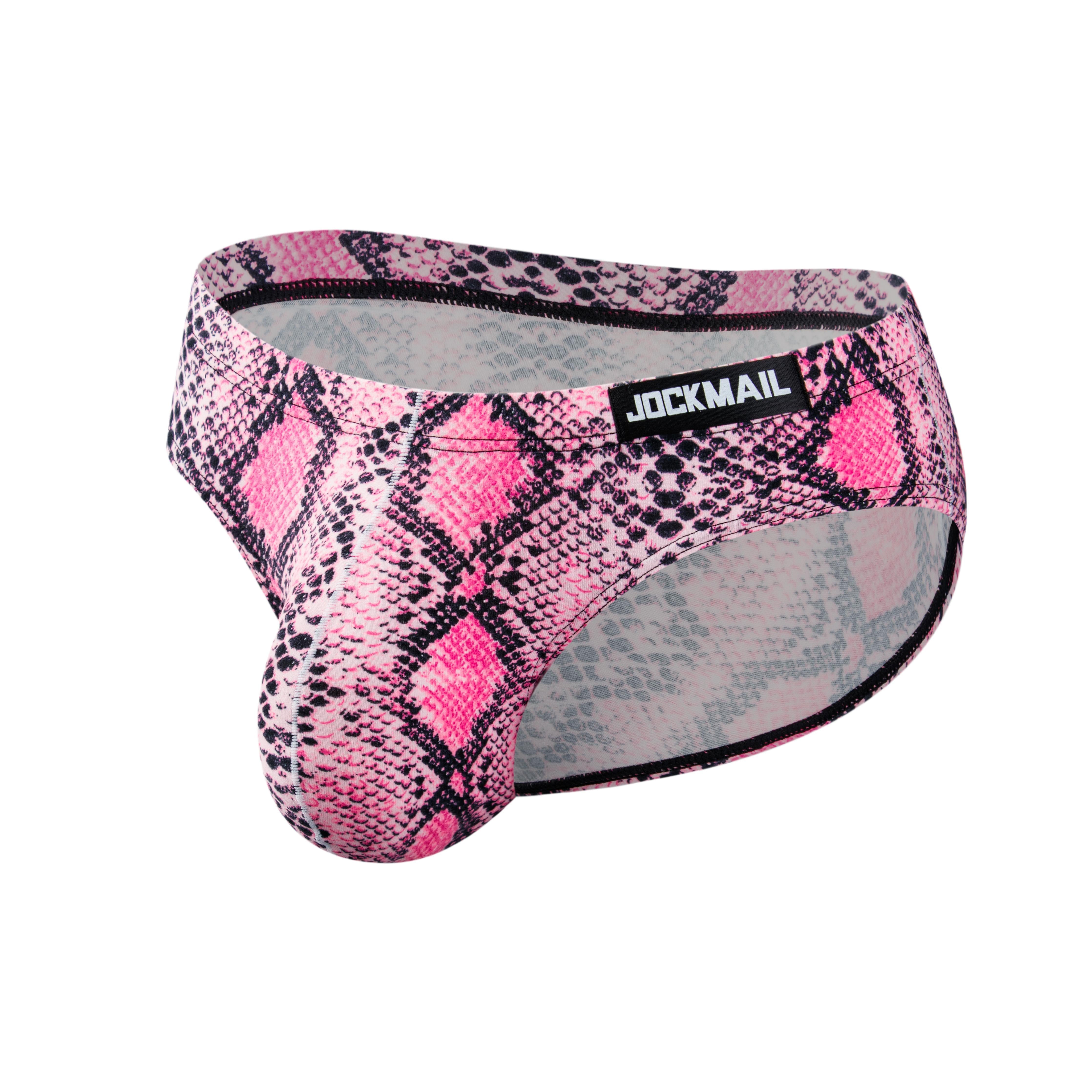 Men's JOCKMAIL JM394 - Leopard/Snake Print Brief