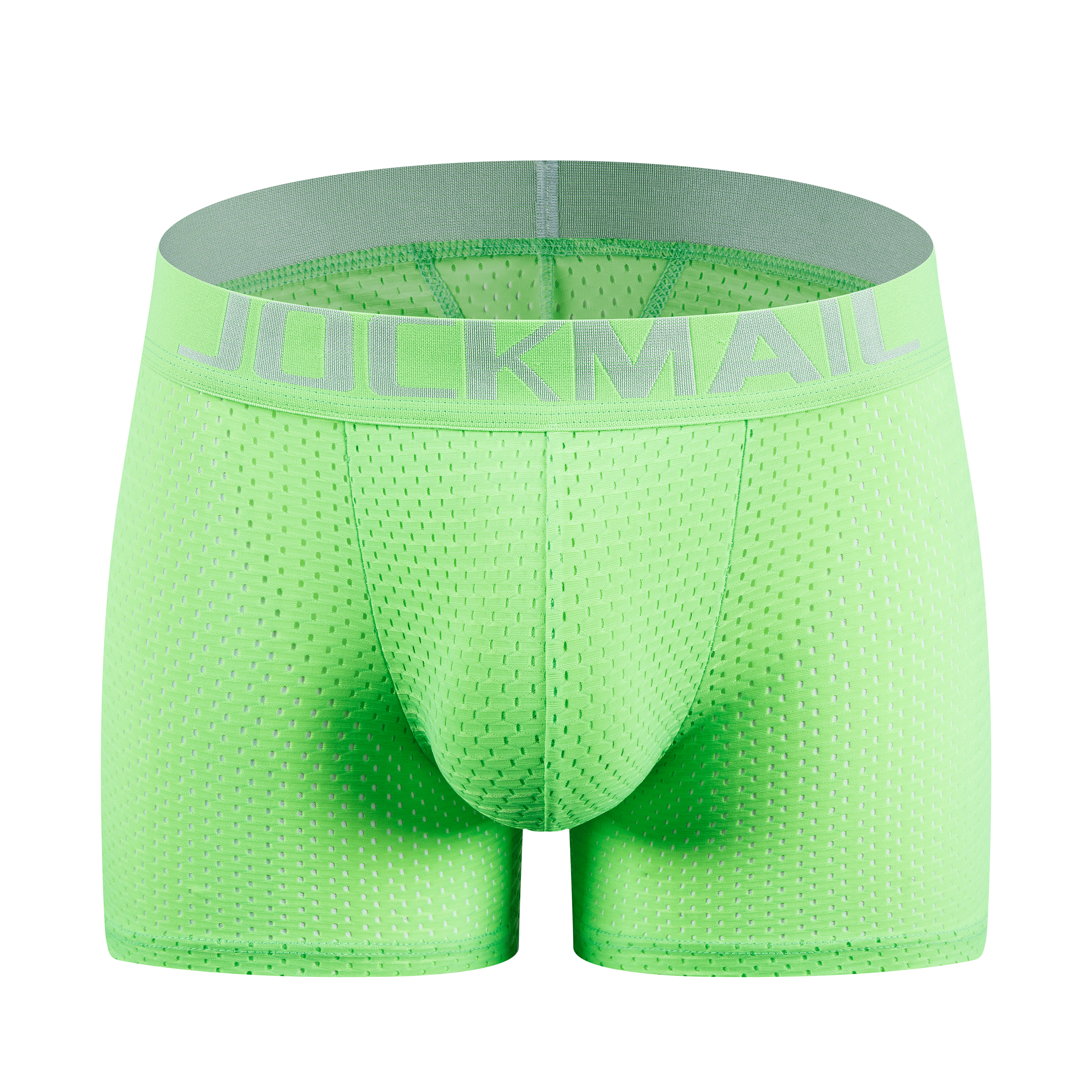 JOCKMAIL Breathable Mesh Men's Butt Lifter Padded Underwear Boxer Brief  Removable Two Butt Pads and Front One 3D Ultra U-Pouch with Fly Pad