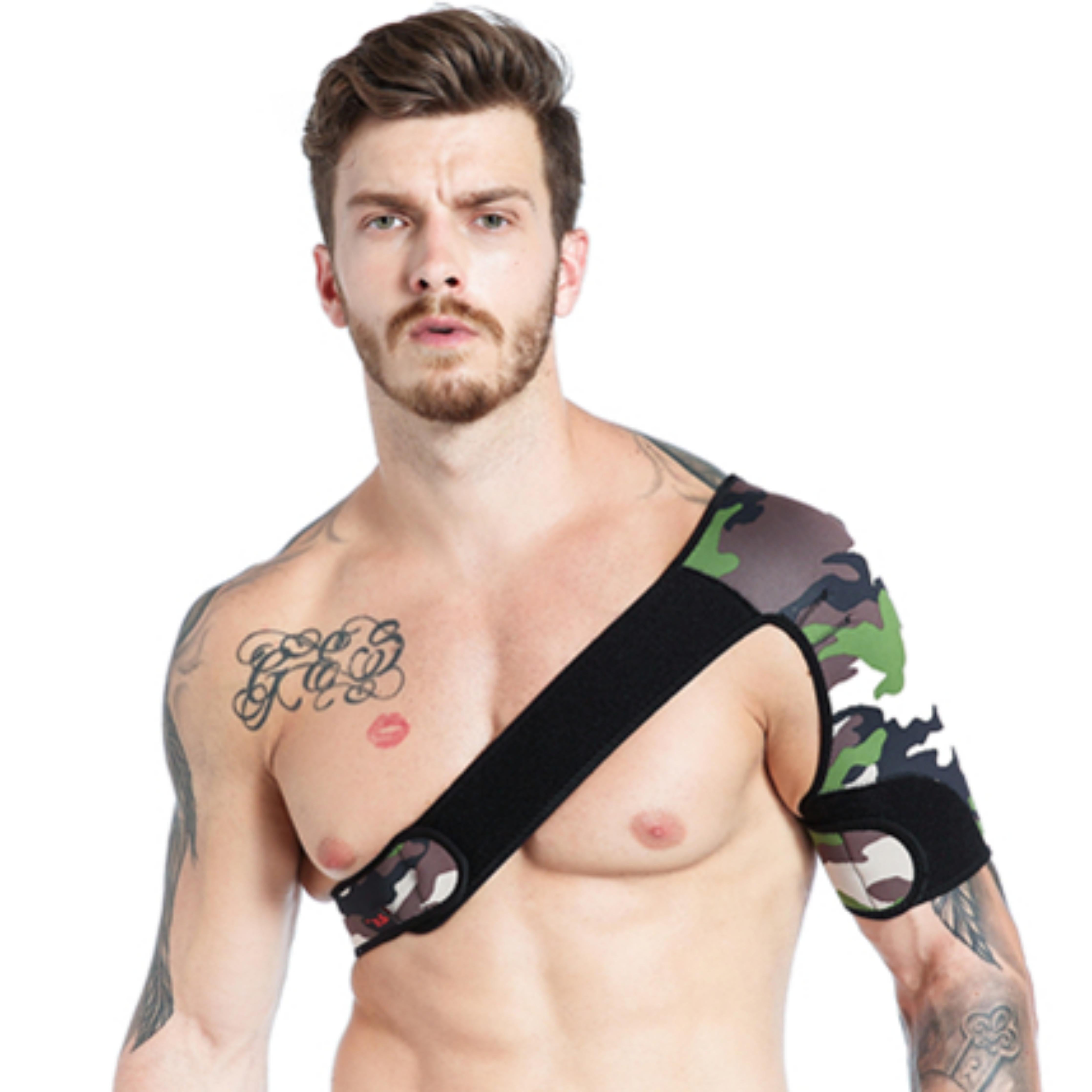 Men's JOCKMAIL JM901 Left Shoulder Strap - Camoflage - JOCKMAIL